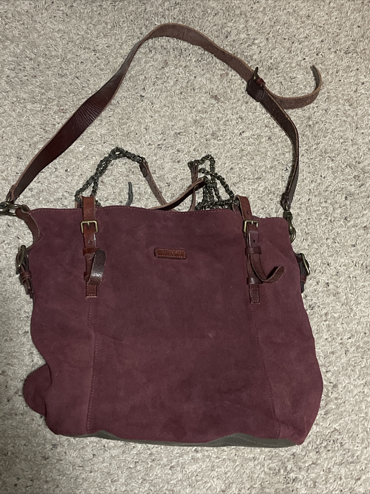 Liebeskind berlin Burgundy, Gray Leather handbag