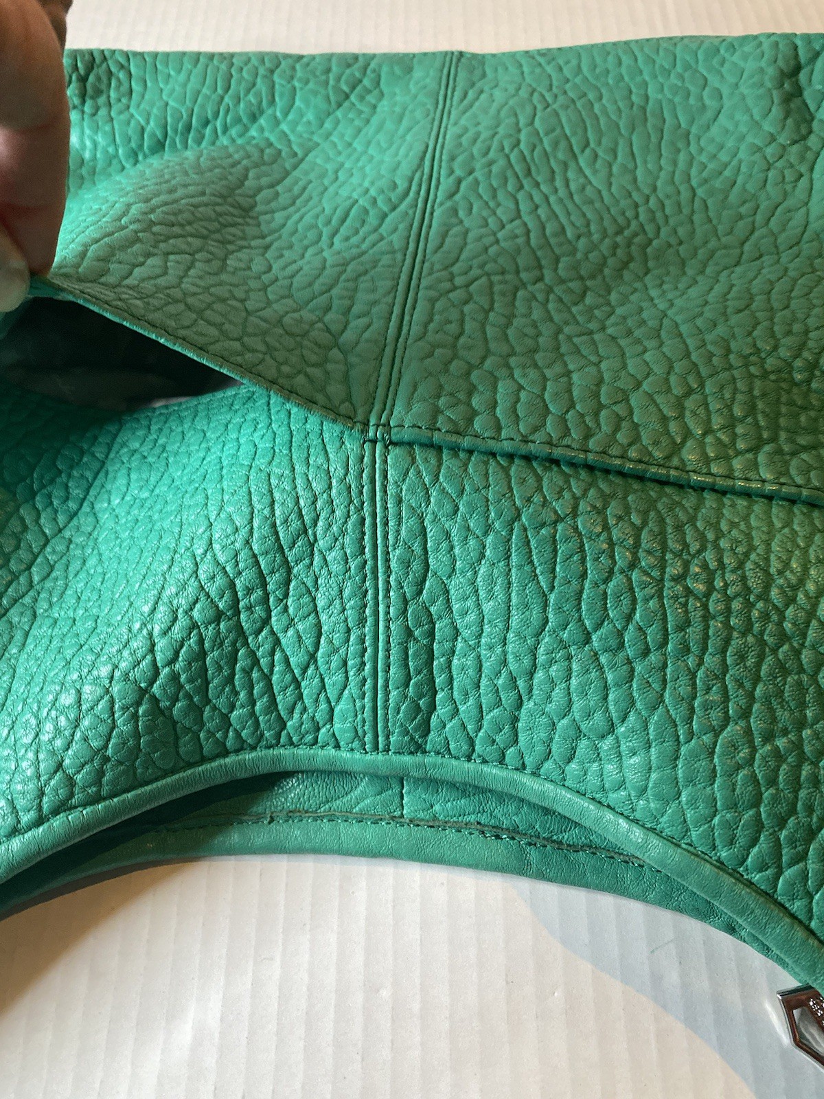 Aimee Kestenberg Good Times Expandable Hobo Earth Green Bubble Lamb Leather
