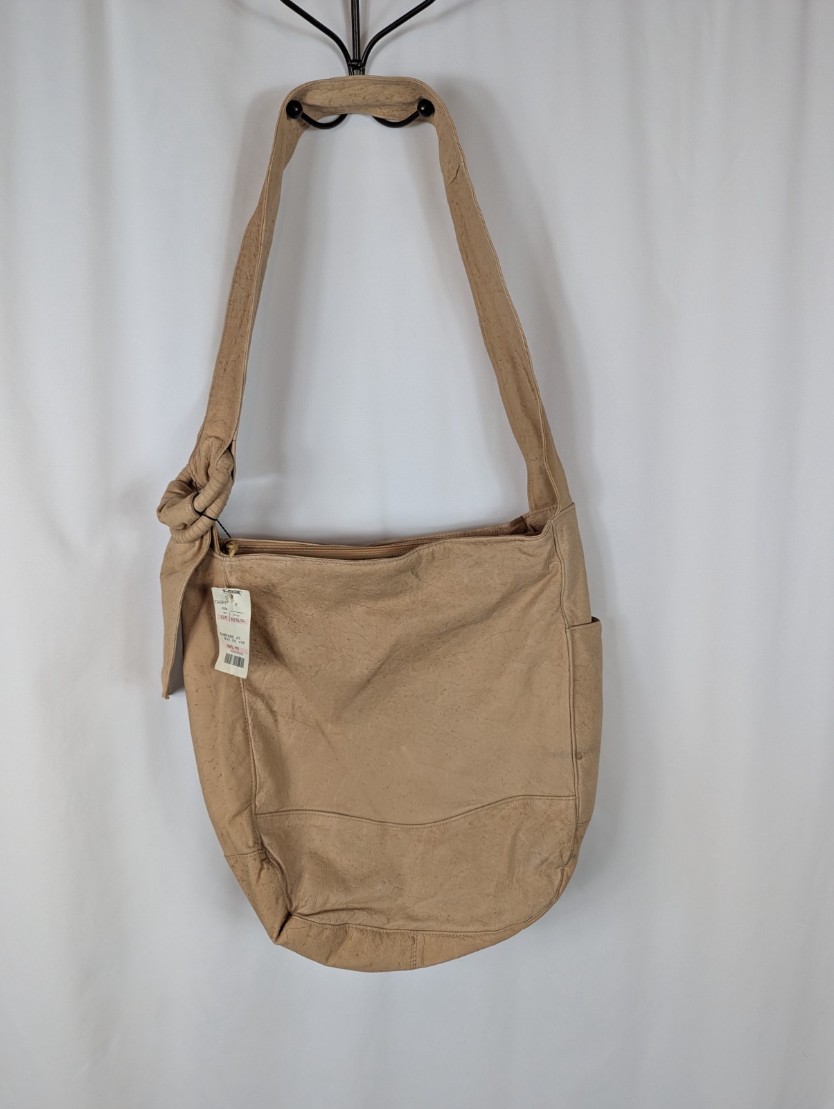 Sereta Leather Shoulder Bag Purse Vintage Purse 80s 90s Pockets Zip NEW NWT