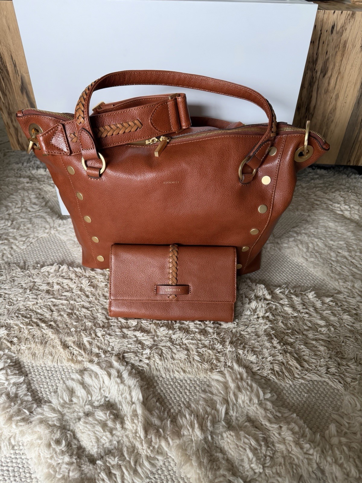 Hammitt Los Angeles Daniel Top Handle Bag + Wallet ~ Manzonita Tan