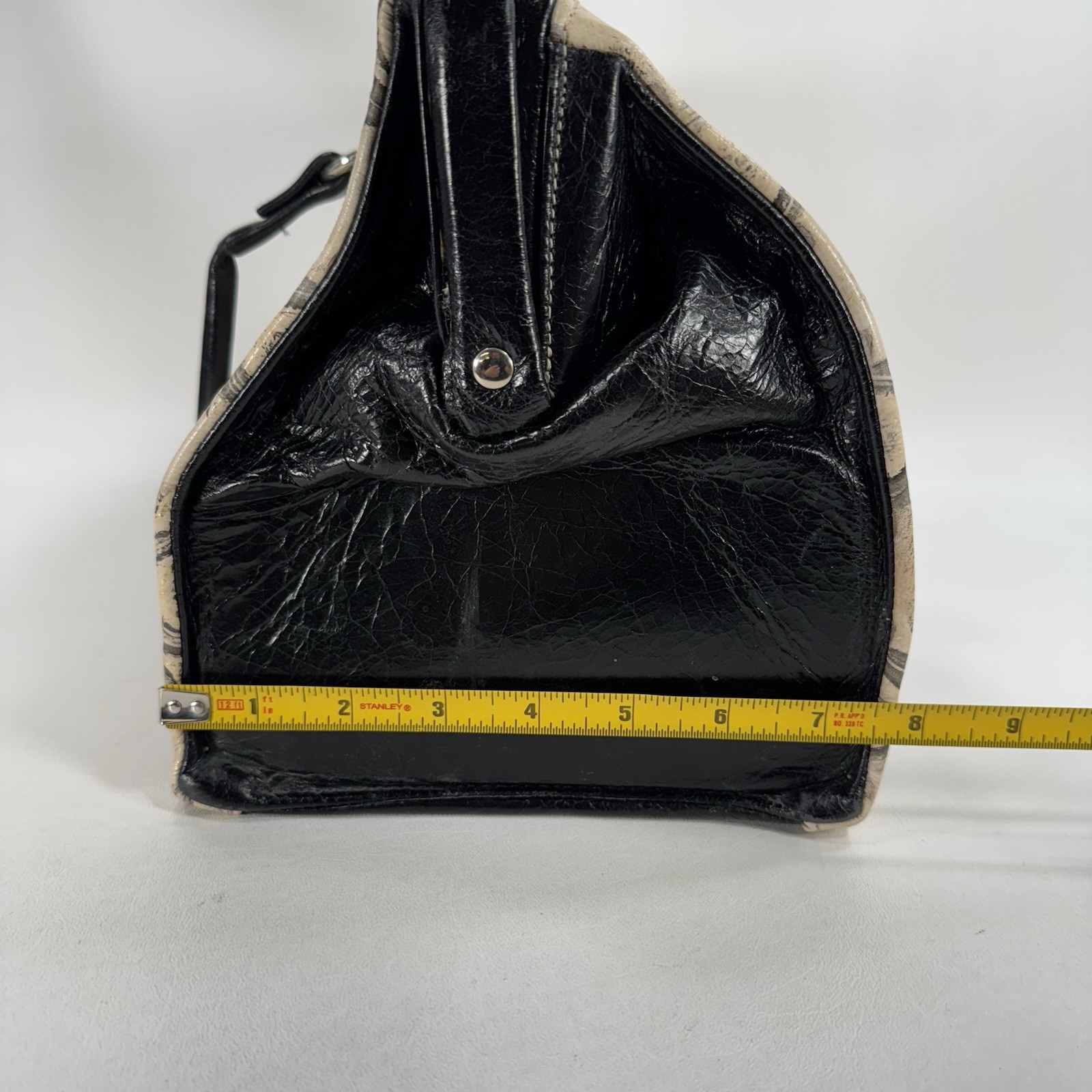 Glenda Gies Mathilda Ivory Gold Doctors Bag Shoulder Bag
