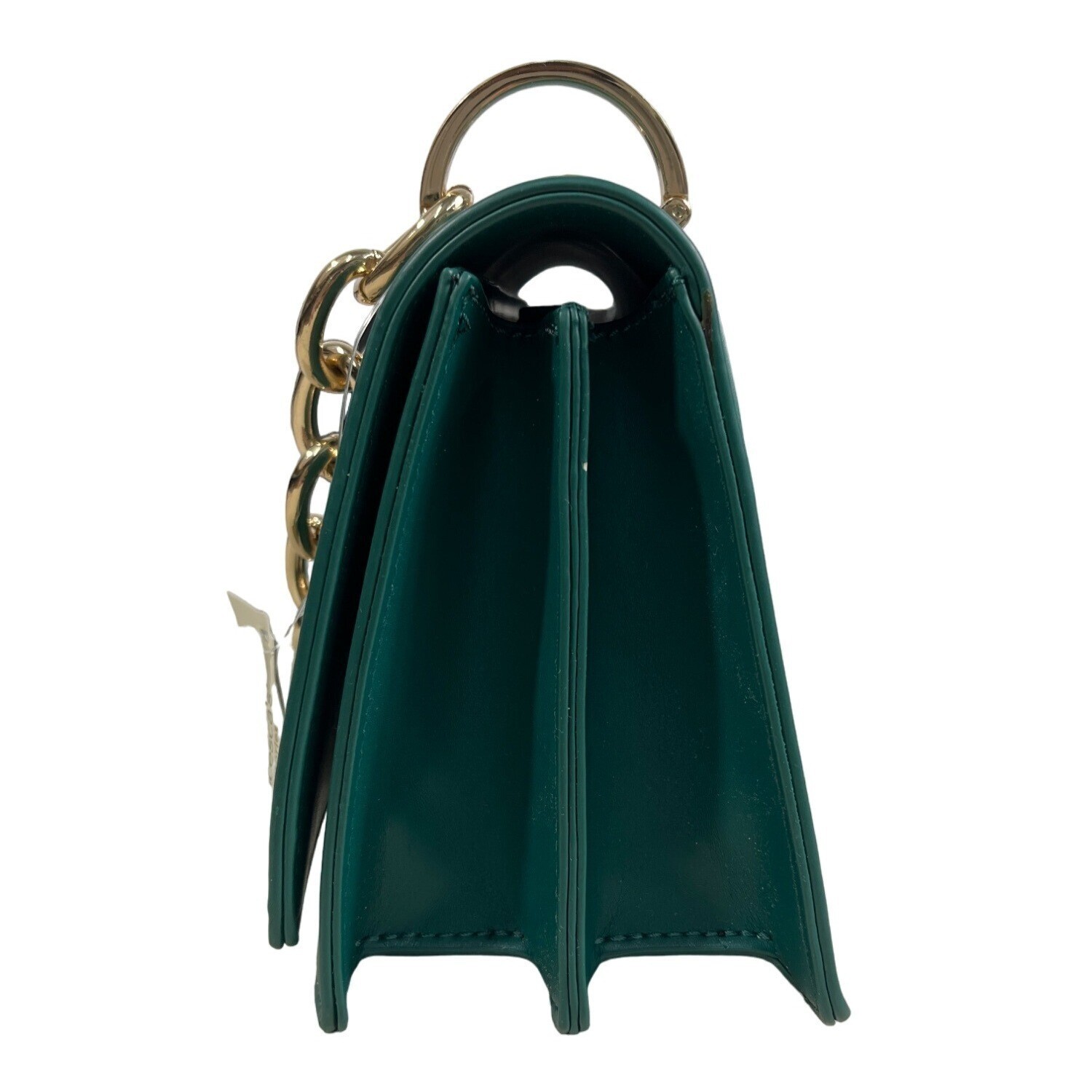 Francesca’s Women Green Trapez Hourglass Chain Top Hand Bag Sz M