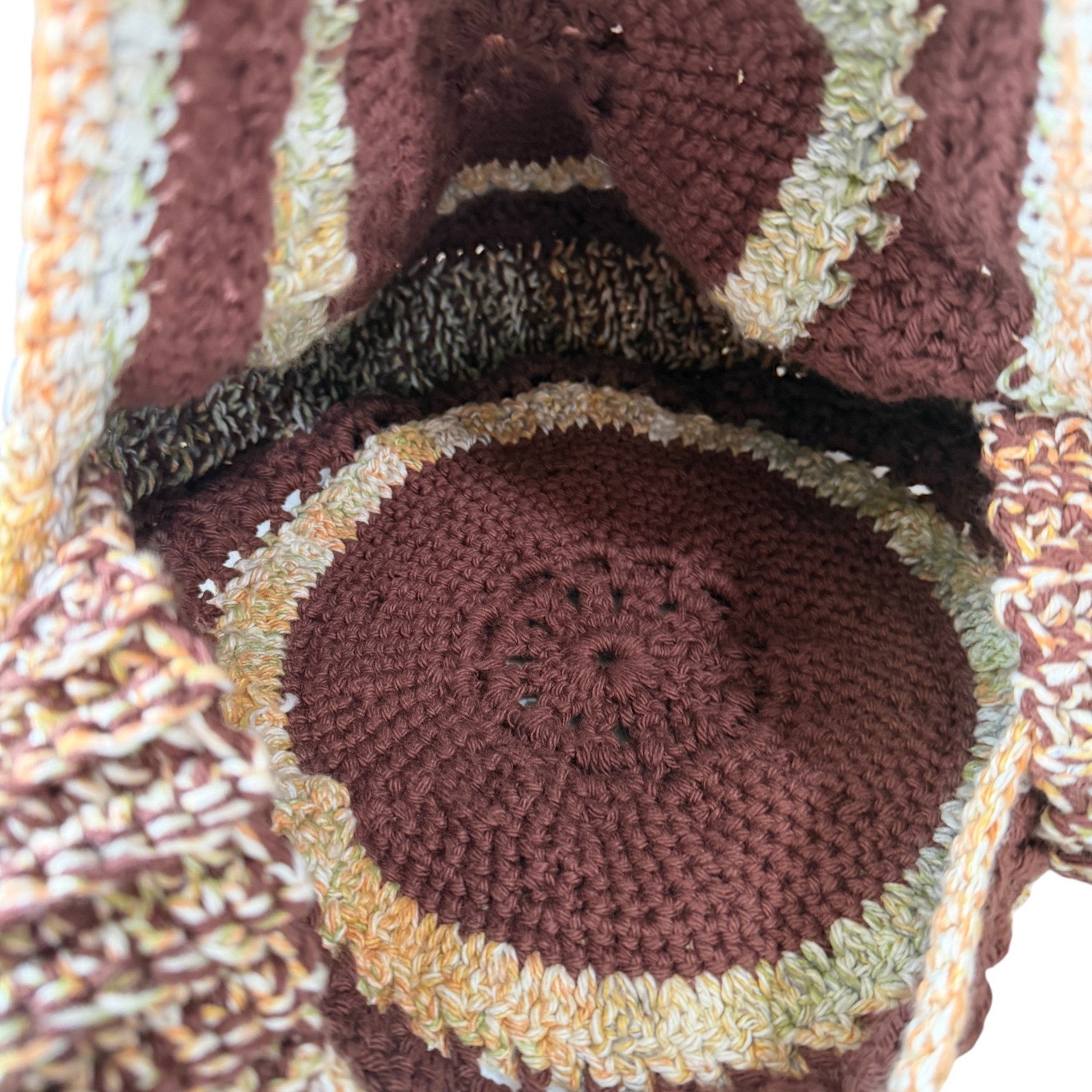 Handmade Crochet Round Bag Boho Cottagecore Festival Hippie Indie Shoulder Purse