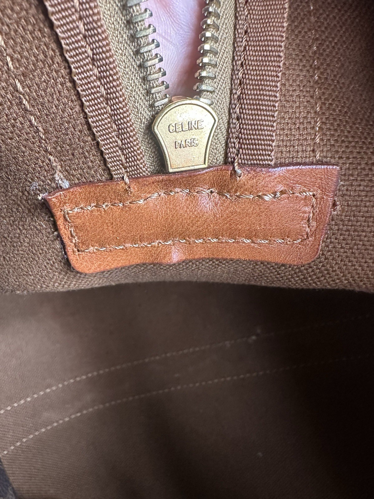 Celine Duffle Bag Macadam Coated Canvas With Key, Lock & Luggage Tag Vintage