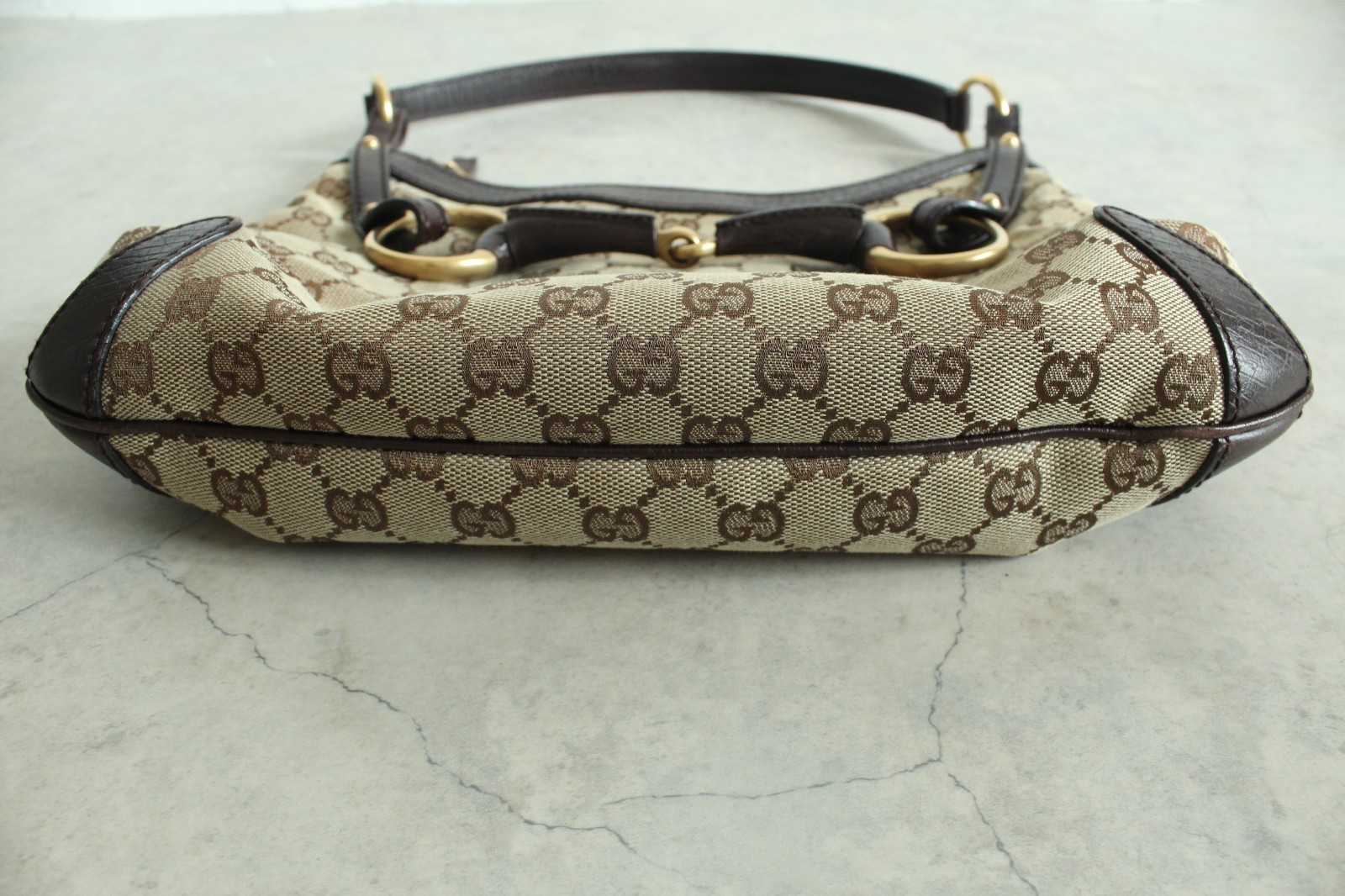 Gucci Canvas Horsebit hobo bag — Tom Ford era (Entrupy Certified)