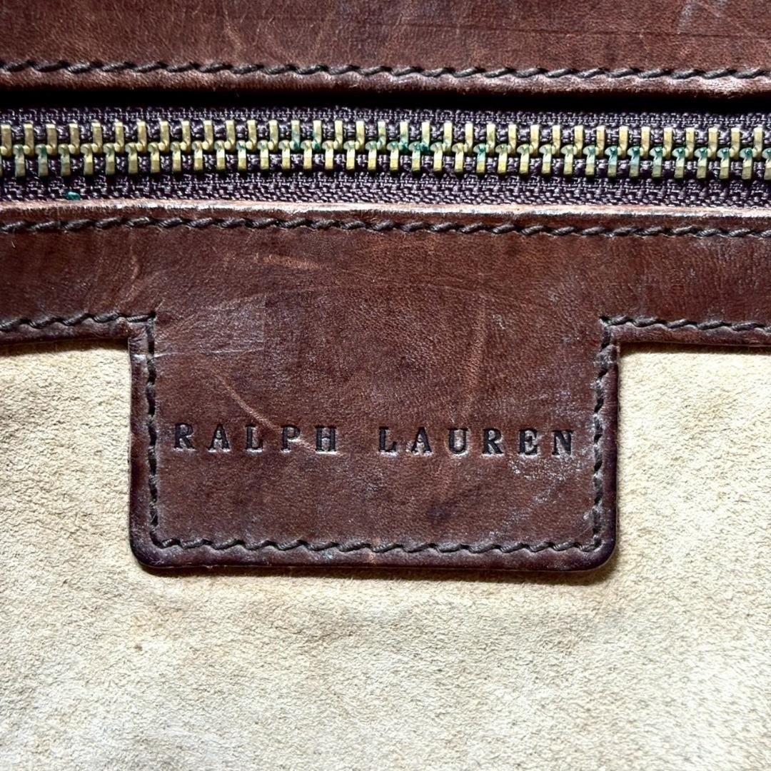 Ralph Lauren Vintage Suede Leather Shoulder Bag Brown Y2K Archive Authentic