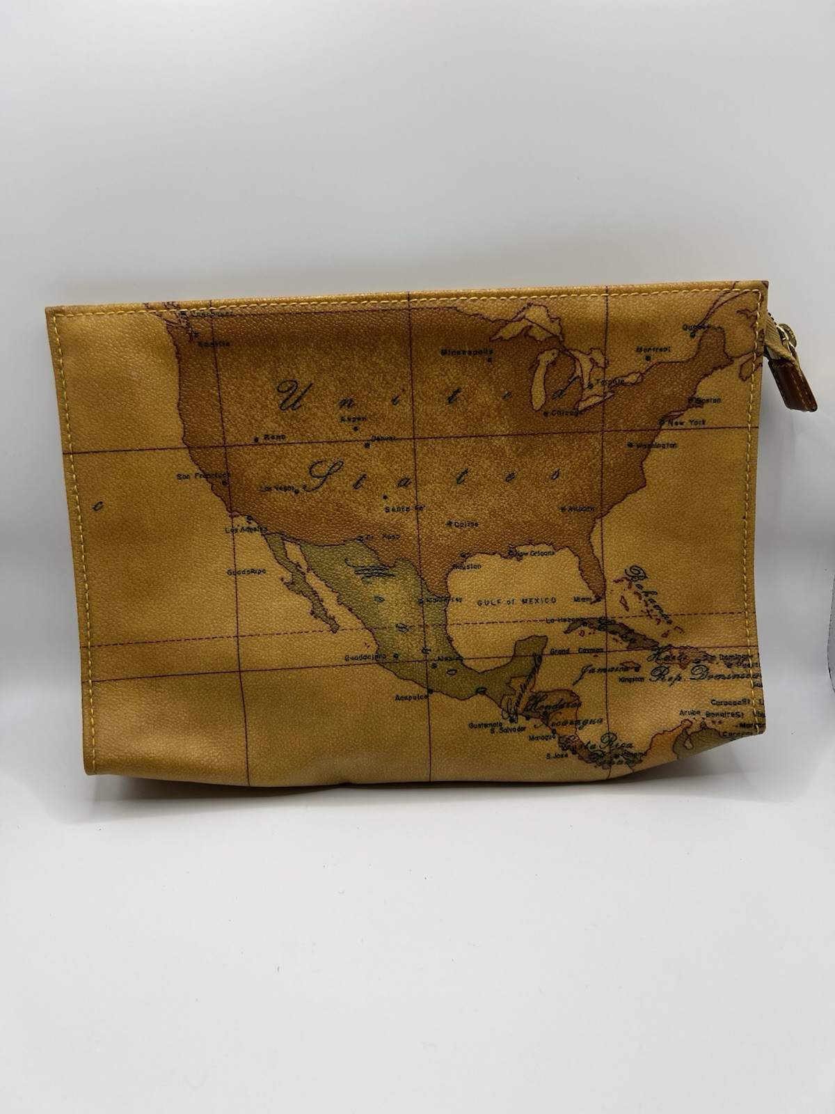 alviero martini prima classe Clutch Bag Toiletry Pouch Map Atlas Travel Vintage