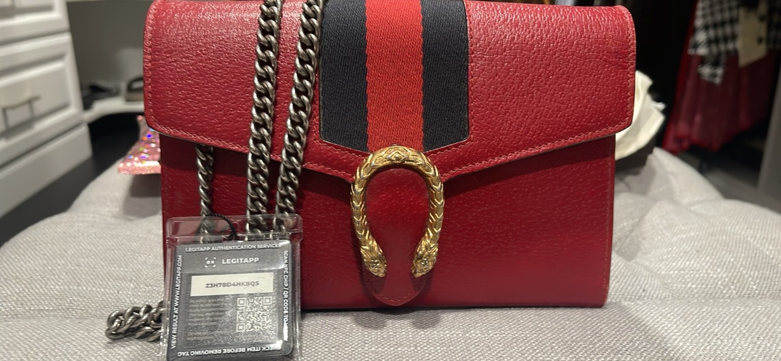 Gucci Red Dionysus Wallet on Chain