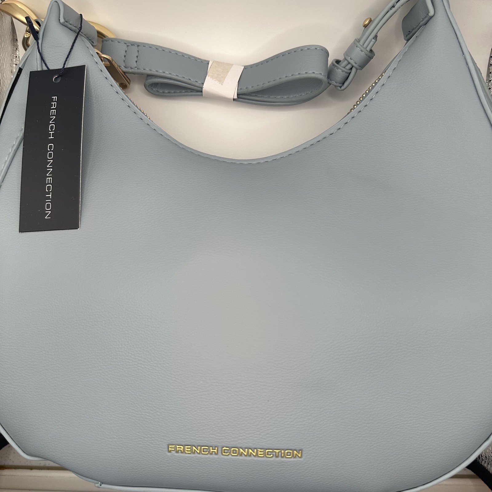 French Connection Moritz Hobo Shoulder Bag Womens Powder Blue FCS25114-PWBL NWT