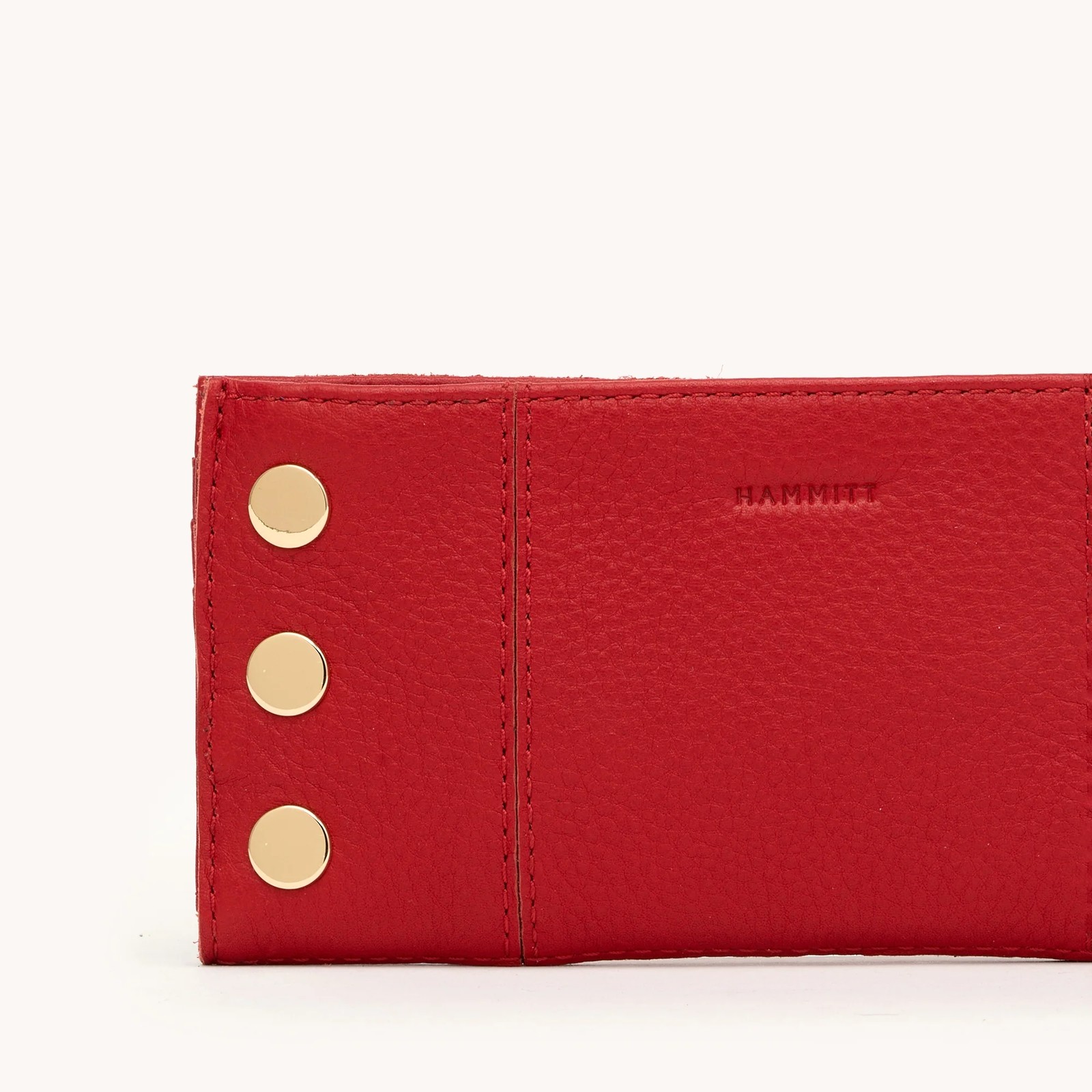 HAMMITT Meredith Med Leather Satchel Chili Red Gold and 110 North Wallet SET