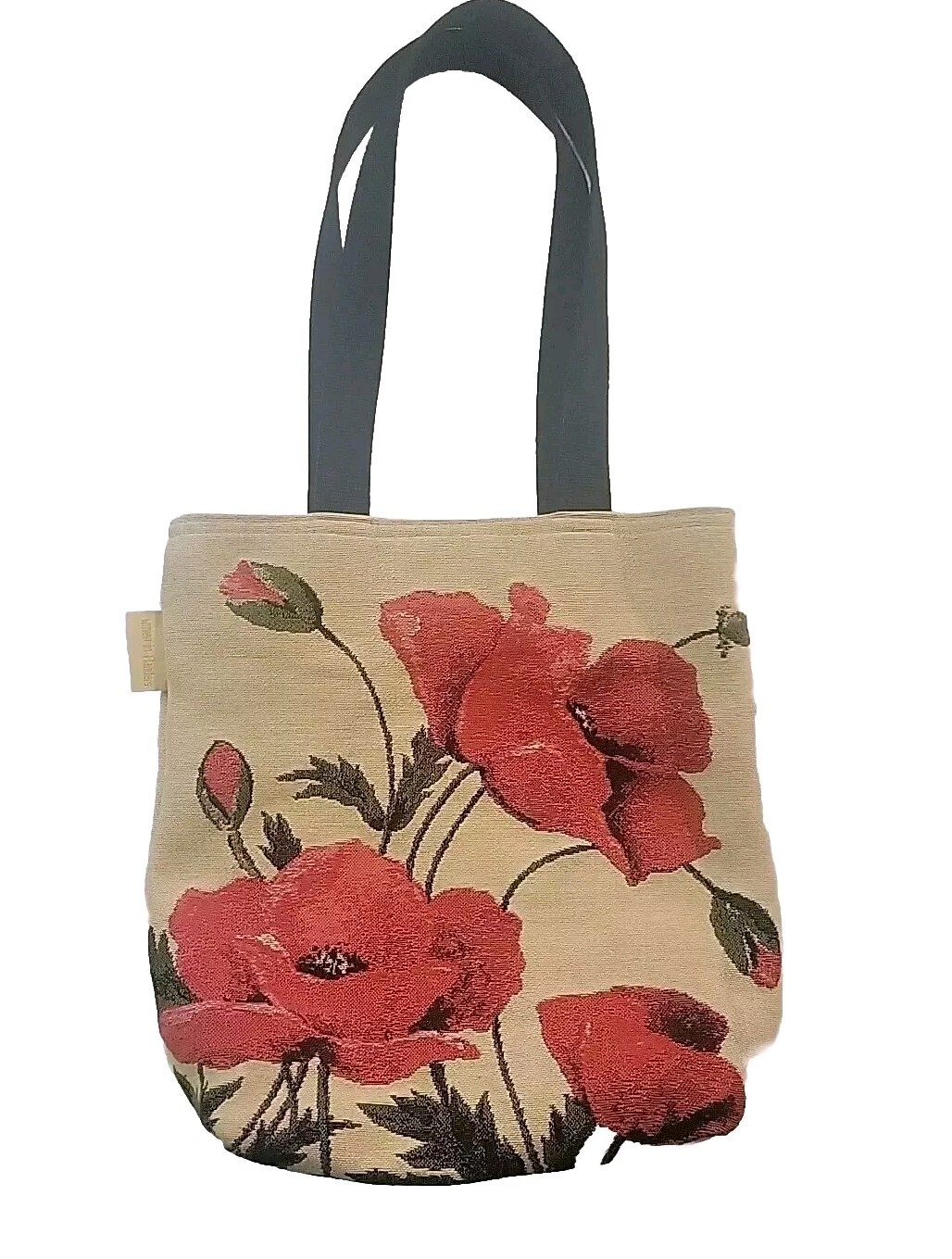 Metrax Craye, Woven In Flanders , Red Poppies Tote Bag Small