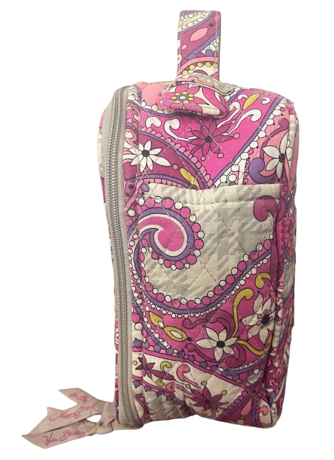 *Vera Bradley Lined Lunch Bag Sack Tote Pink/Gray Swirls