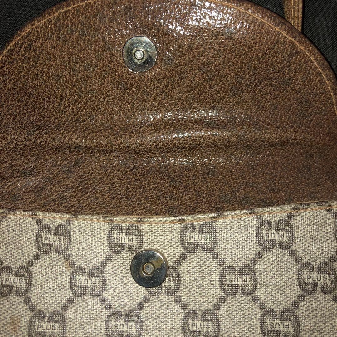 GUCCI GG Plus Mini Crossbody Bag Beige Women Auth 5.70 x 7.67inch