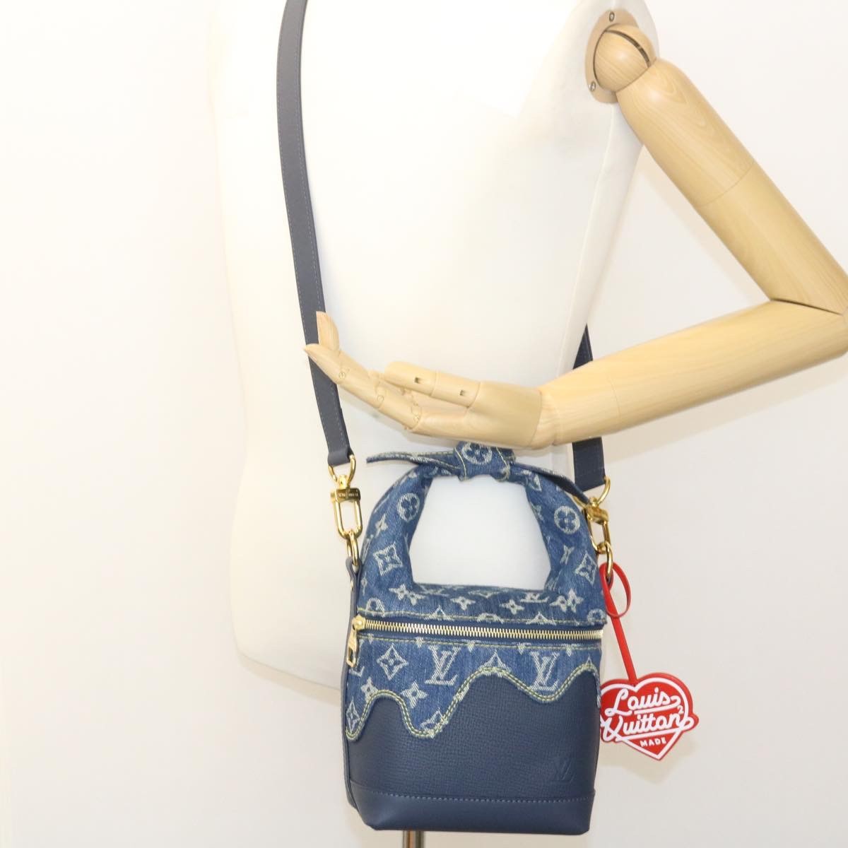 LOUIS VUITTON MonogramDenim drip Japanese cruiser ShoulderBag M45970 Auth 28…