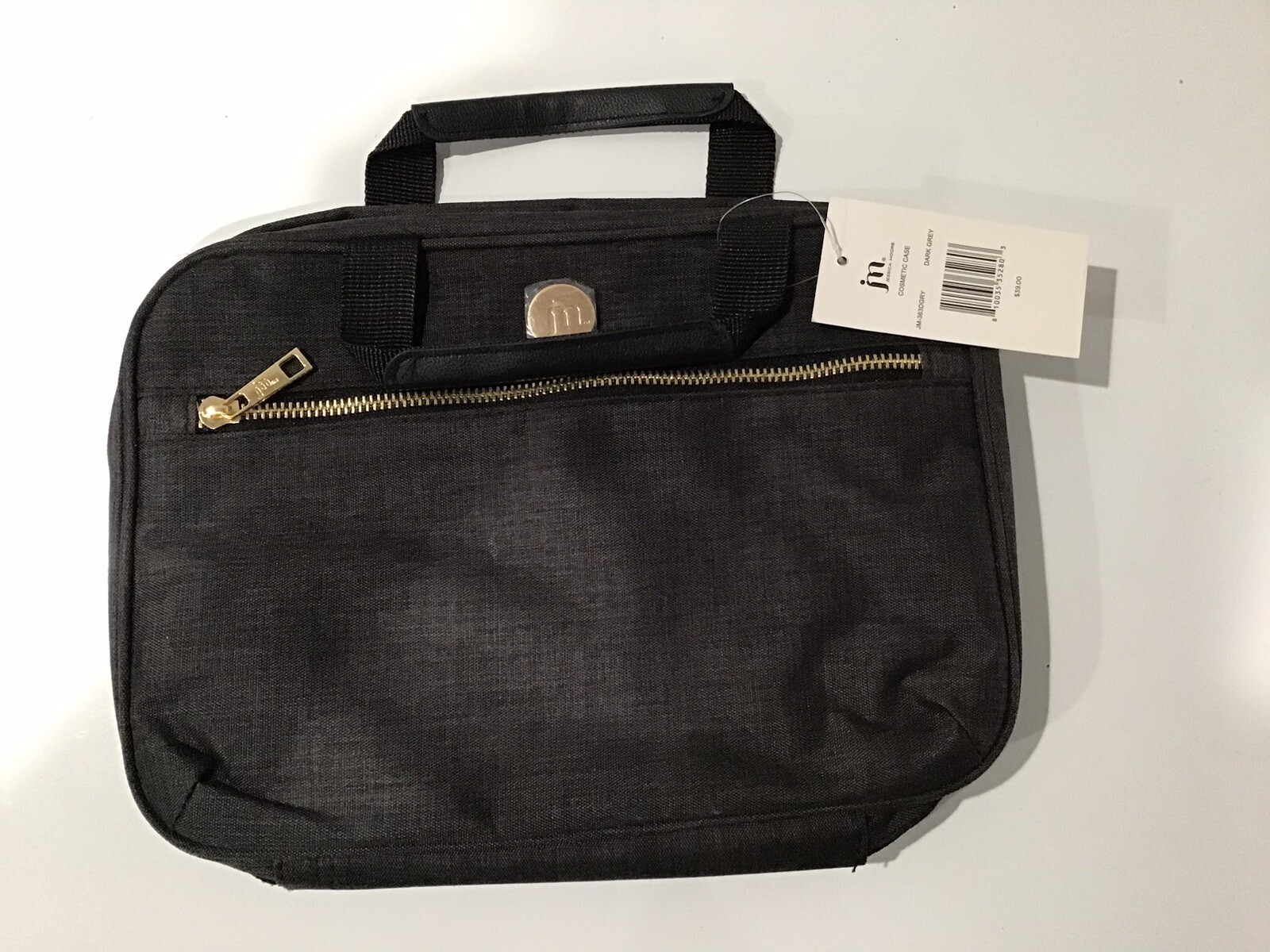 JESSICA MOORE Cosmetic Case Dark Grey NWT Retail $39