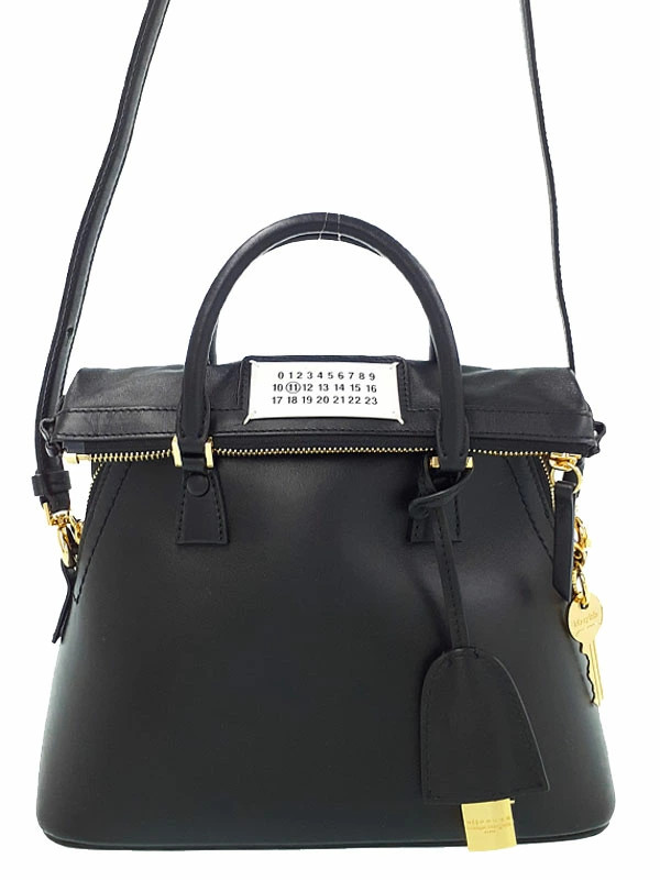 Maison Margiela 5AC Mini Bag S56WG0082 Leather Black Shoulder Bag #TB2906