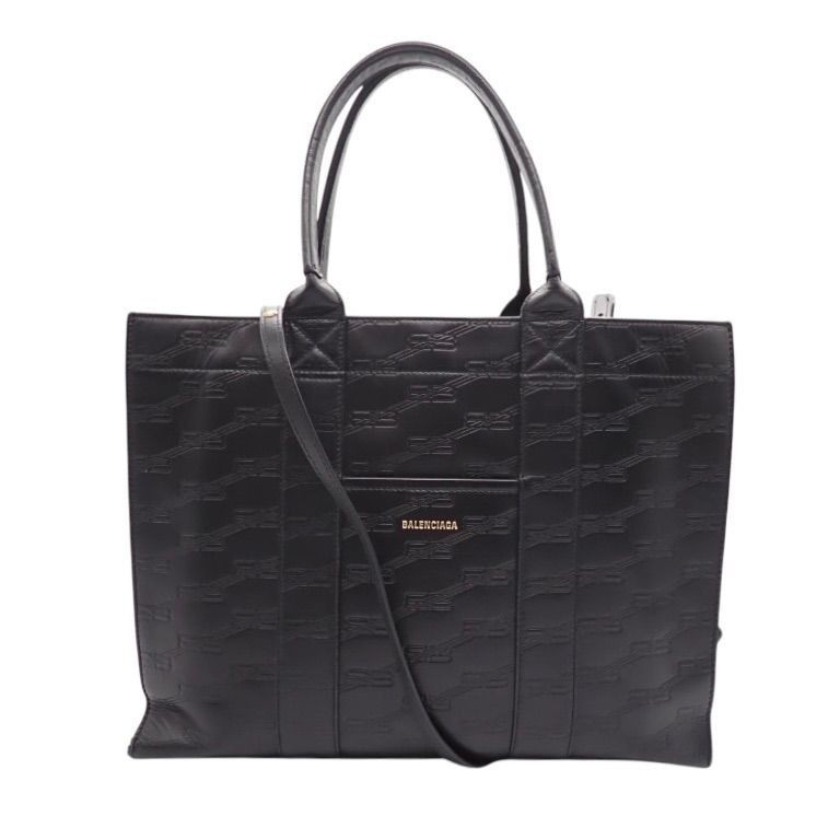 BALENCIAGA Bag: Hardware Medium 714177 Black W35H27D13cm w/strap;