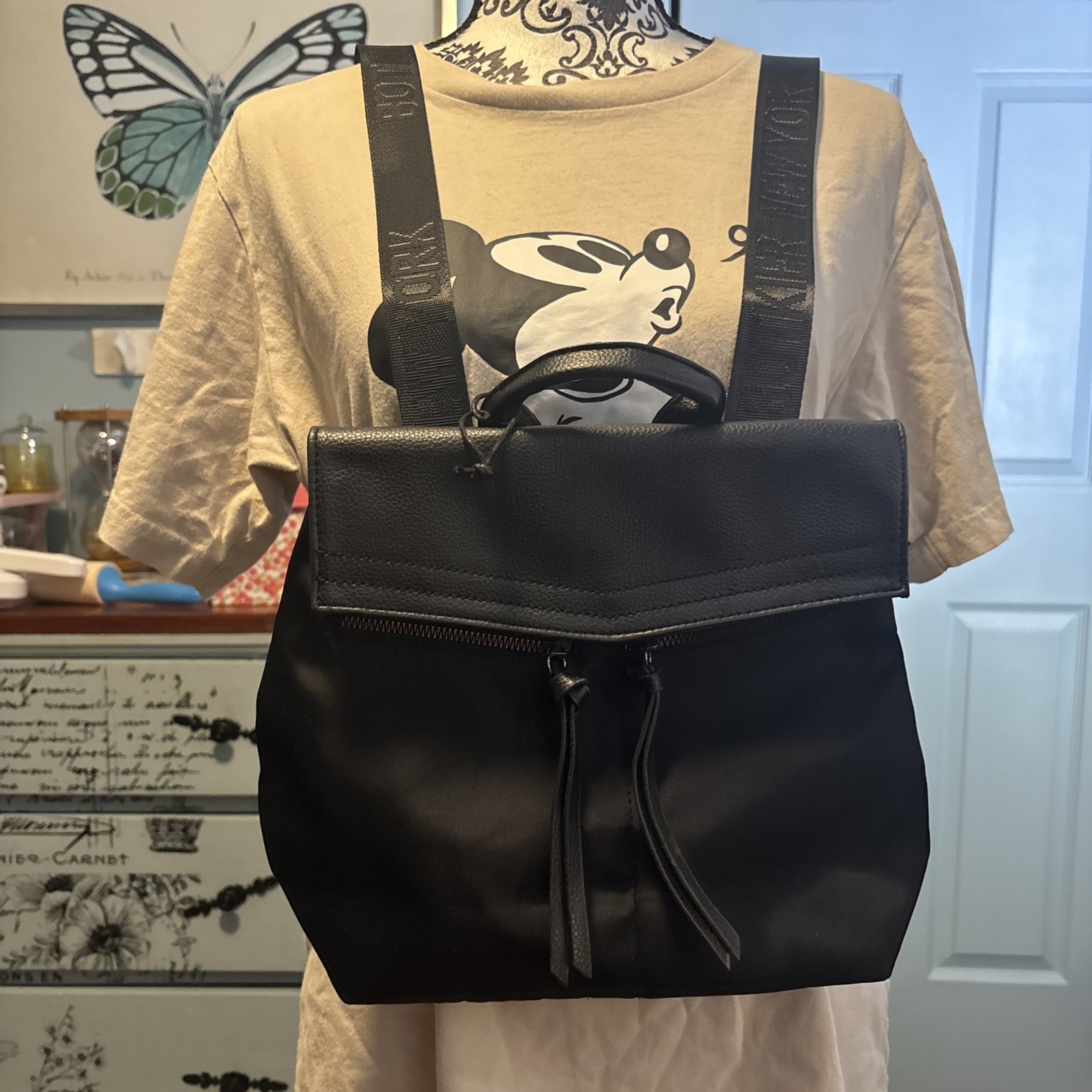 Botkier Trigger Mini Nylon Backpack – Black