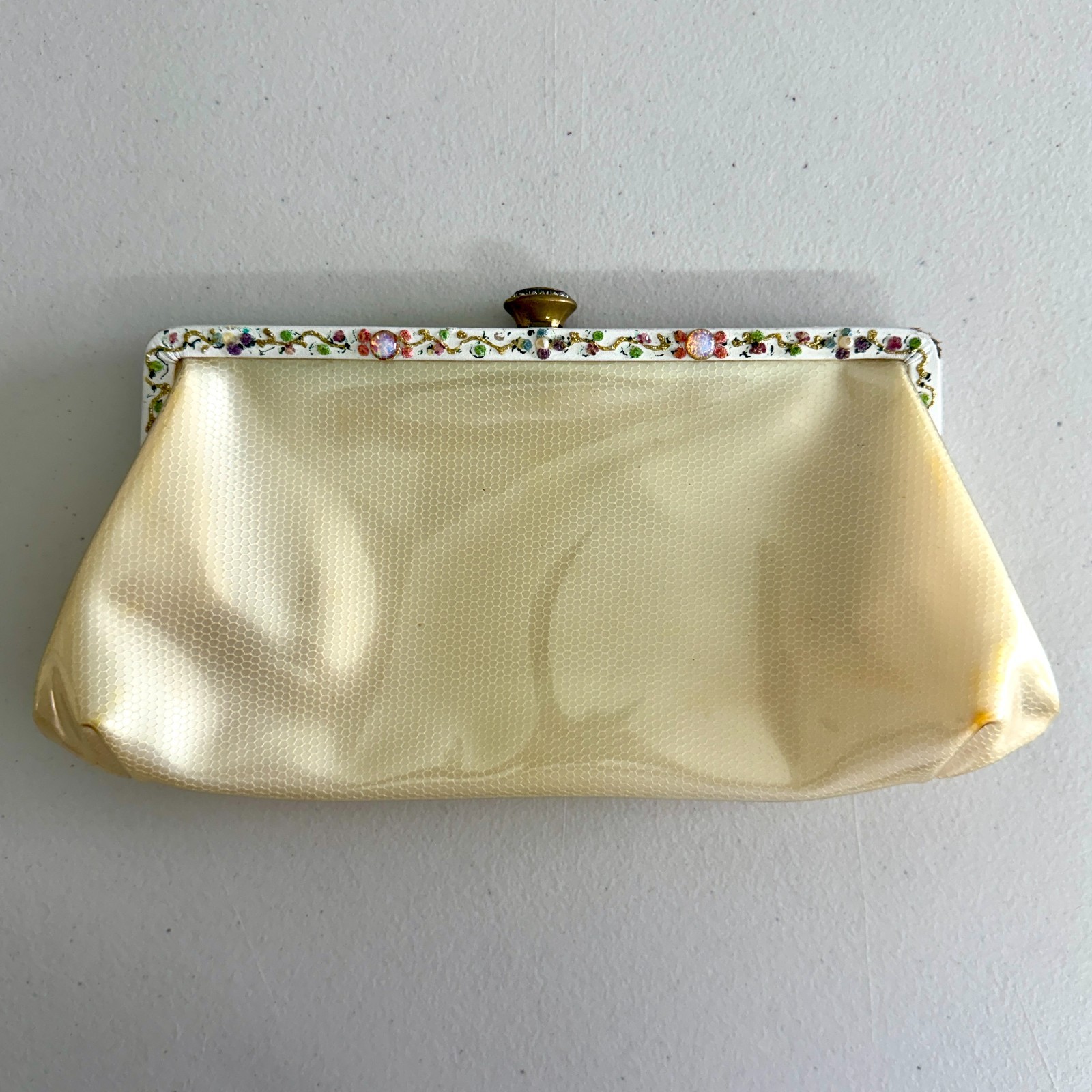 Vintage Vinyl Plastic Clutch Purse Lot 5 Mid Century Evening Handbags