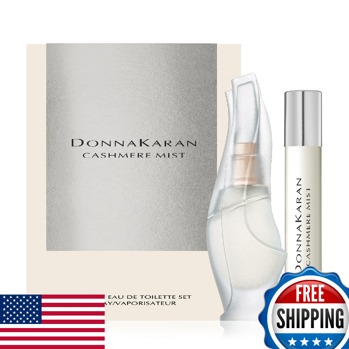 Donna Karan Cashmere Mist EDT Set – Mini & Travel Spray 0.5 fl oz Each