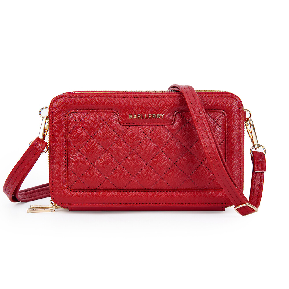 Lightweight Crossbody Leather Wallet for Women Cellphone Purse with Card Slots