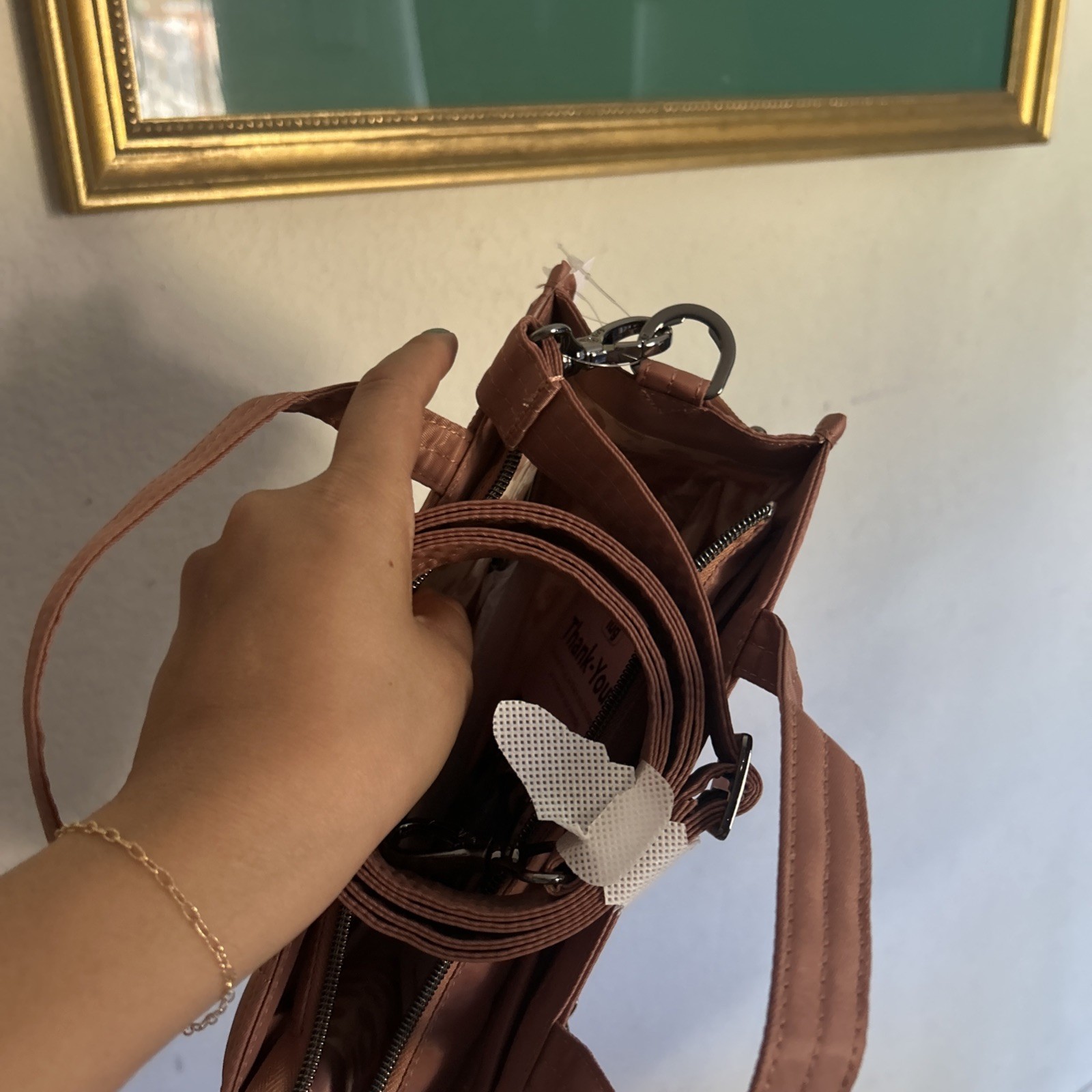 Lug Train Top Handle Crossbody Bag In Chai Latte NEW
