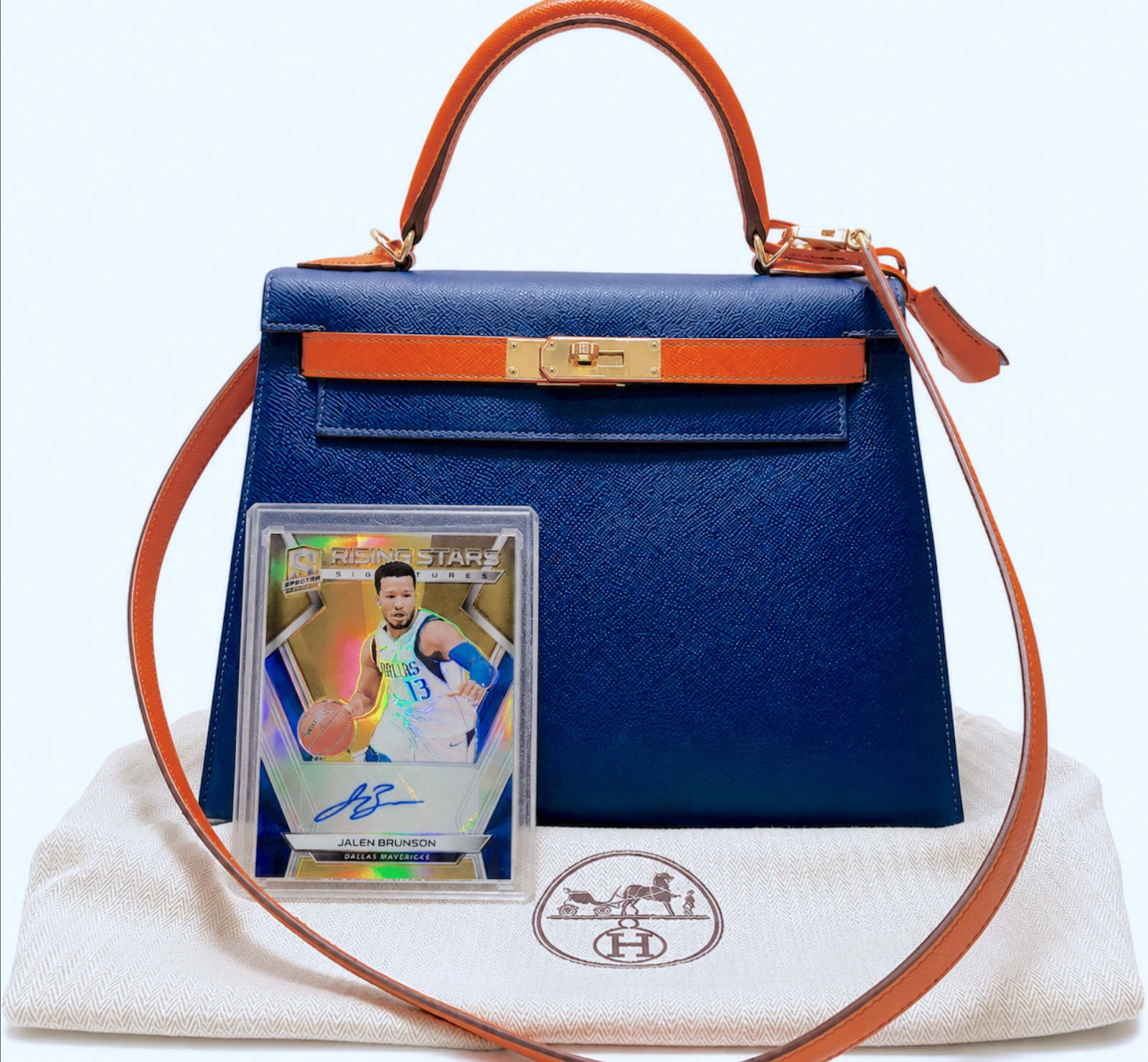Knicks Champs Inspo Collection Hermes HSS Bleu Electrique/Orange Epsom Kelly 28