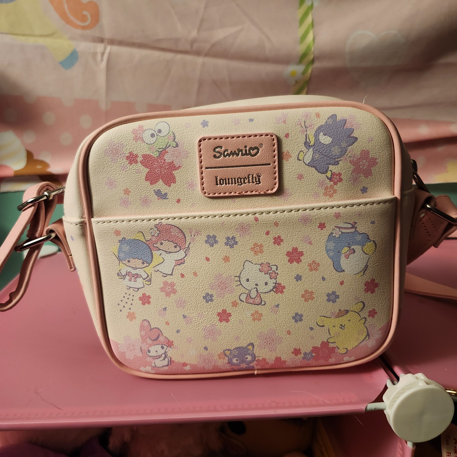 Loungefly Sanrio Hello Kitty And Friends Cherry Blossom Crossbody Bag Pink