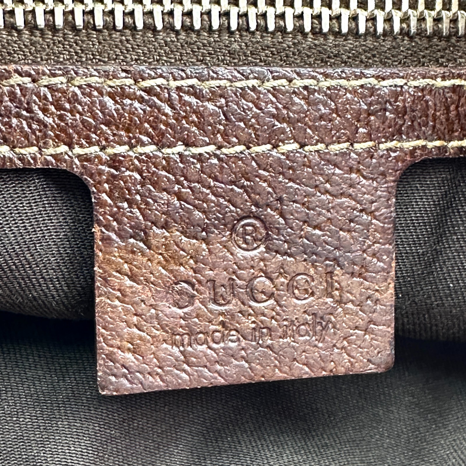 GUCCI Jackie GG Canvas Leather Shoulder Hand Bag Brown 137335 Purse Authentic