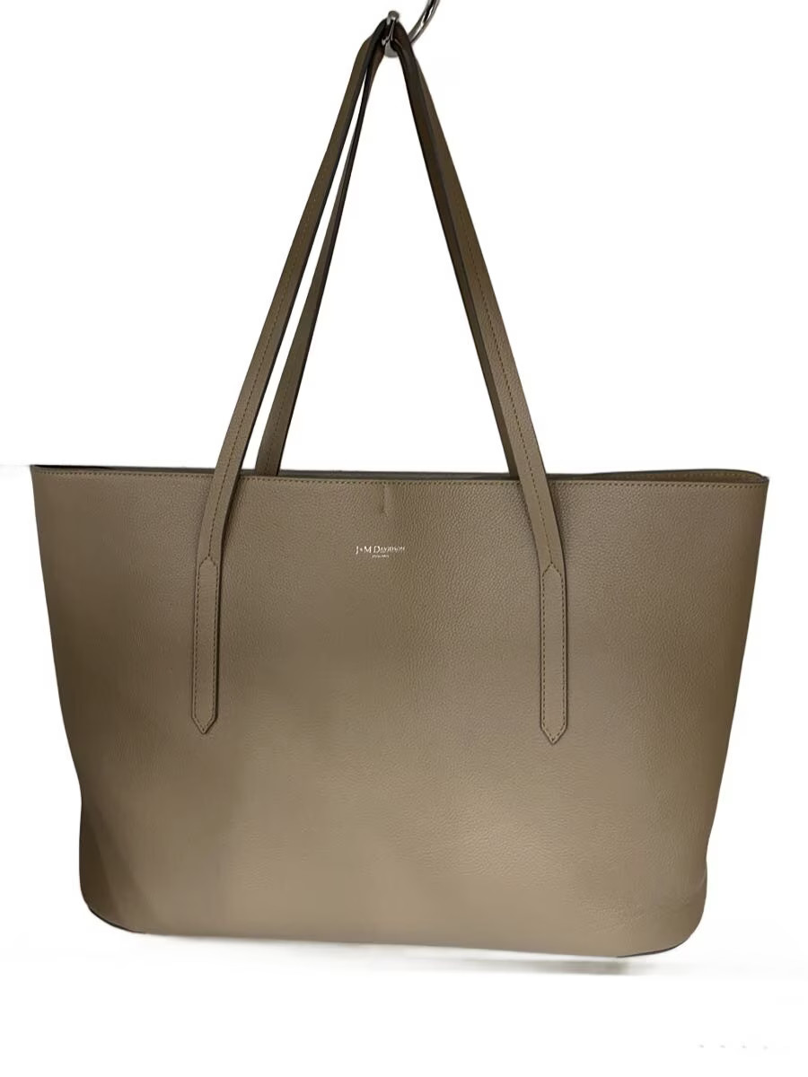 J&M DAVIDSON DART EW TOTE Leather Tote Bag (Beige) Made in Spain