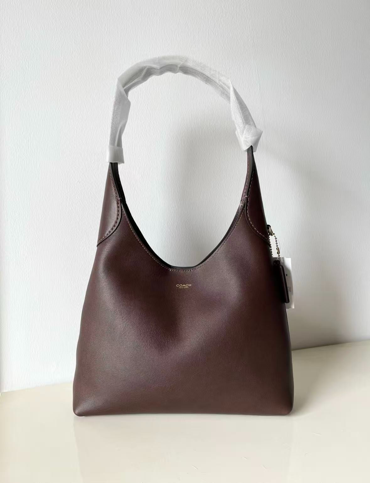 COACH Brooklyn 28 Shoulder Bag – Maple Leather, NWT, Magnetic Snap