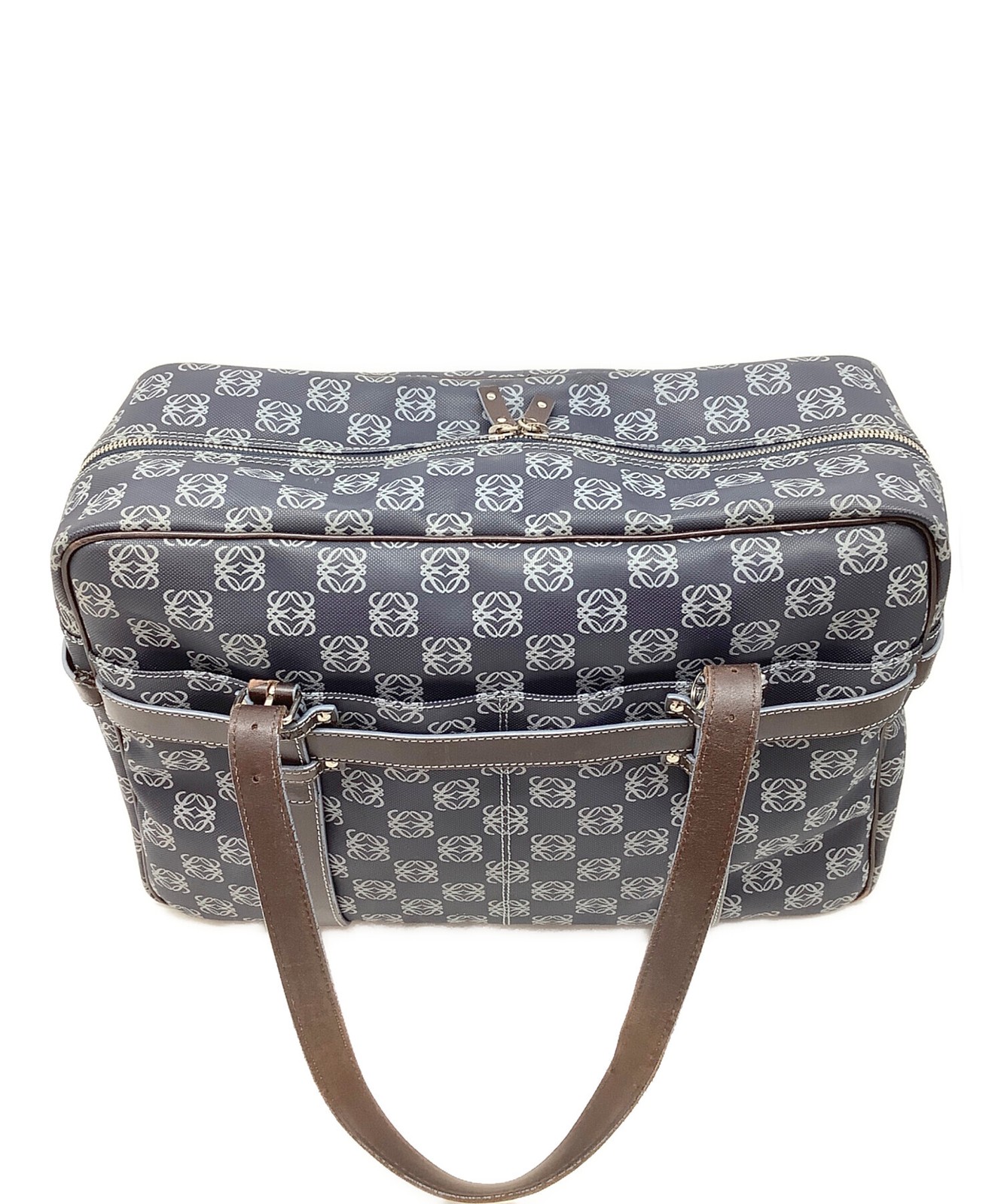 LOEWE Boston bag Navy Authentic From Japan