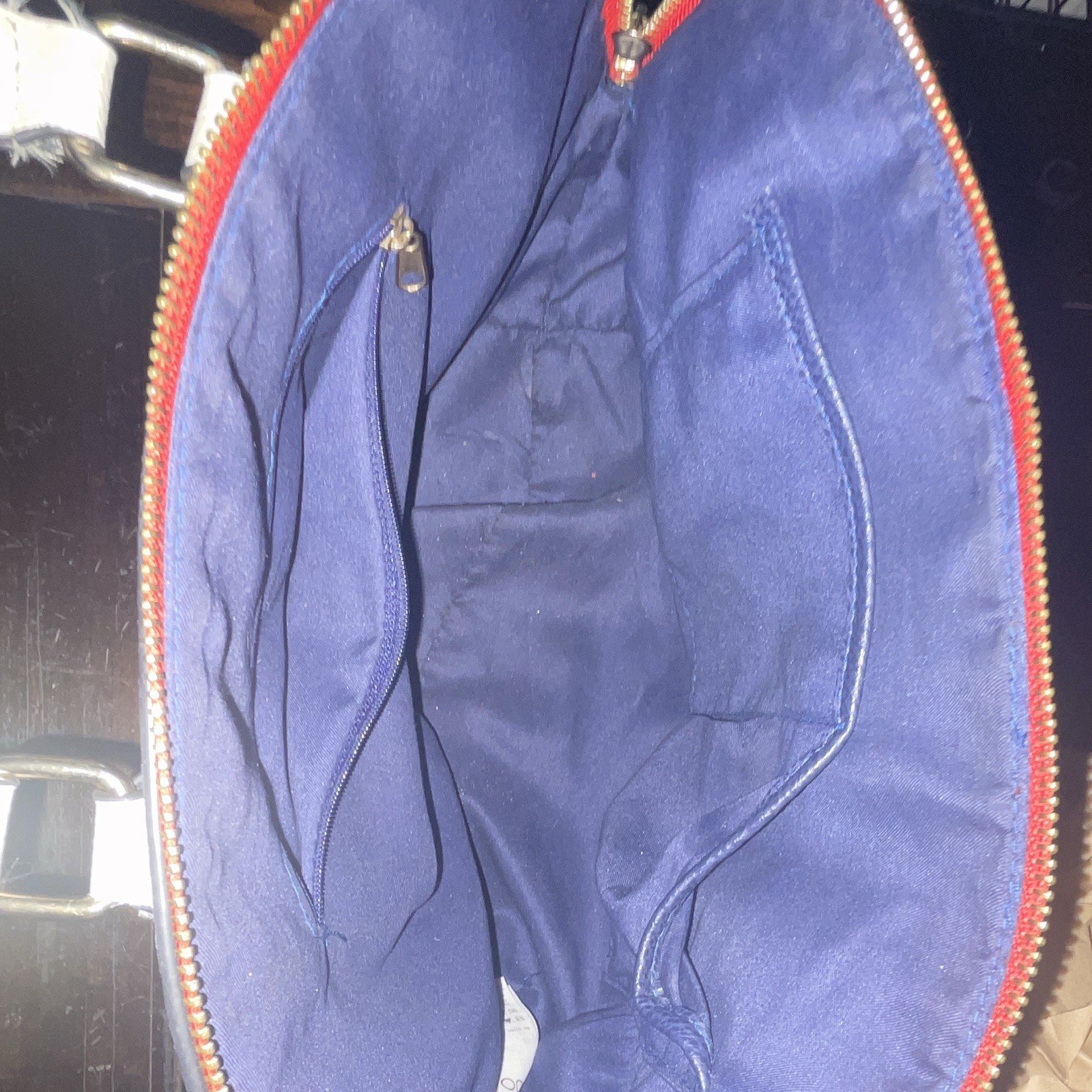 ALDO Colorblock Blue Red White Satchel Top Handle Zip, Lined, Pockets