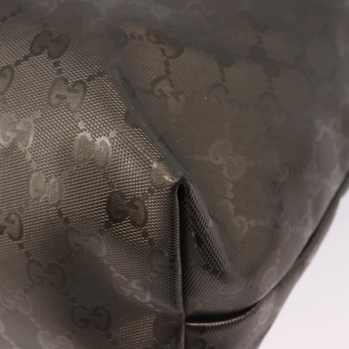GUCCI GG implementation Tote Bag PVC Gray 211120 Auth am12189V