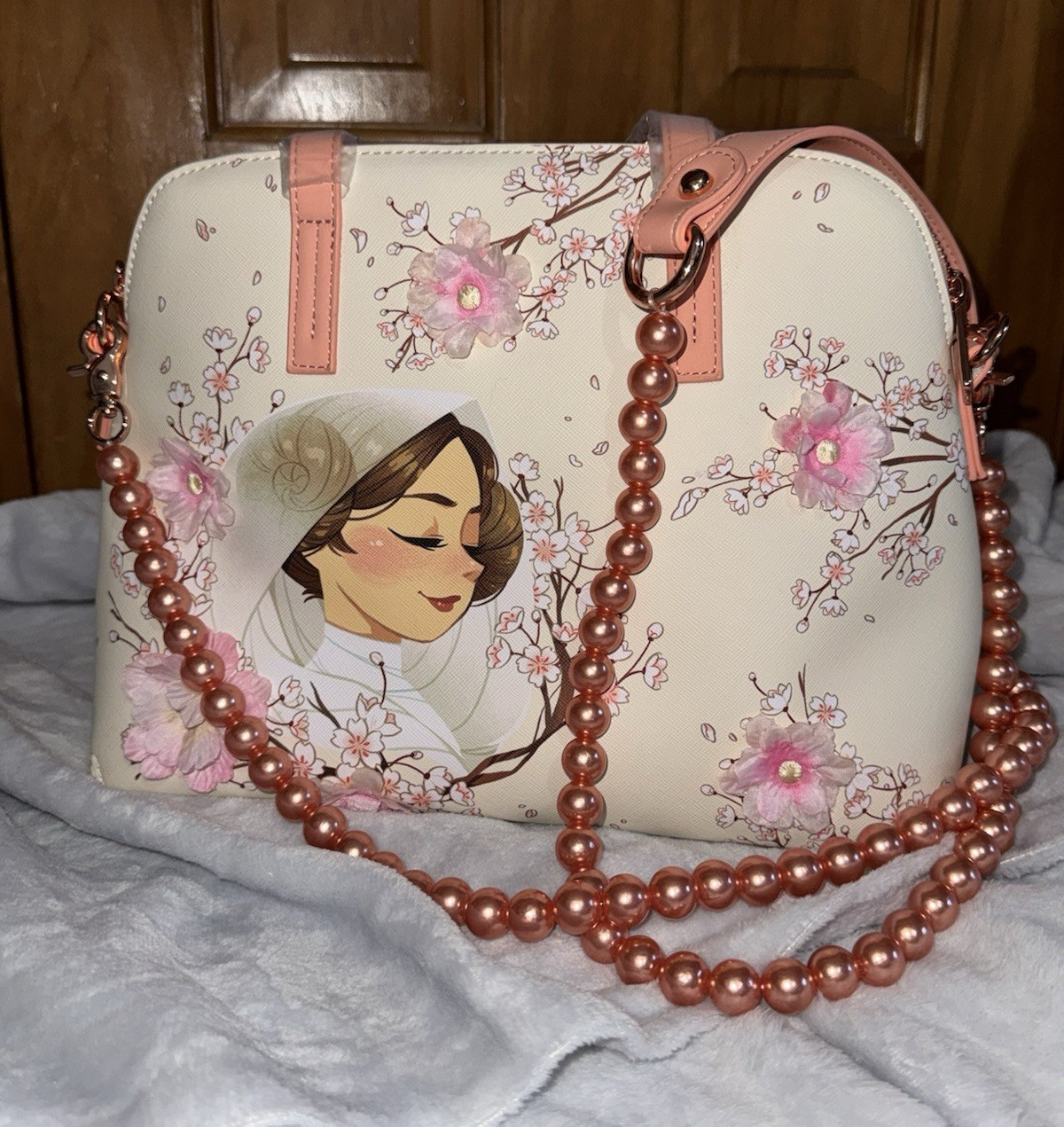 Loungefly Star Wars Floral Satchel Top Handle Bag w/ Detachable Strap