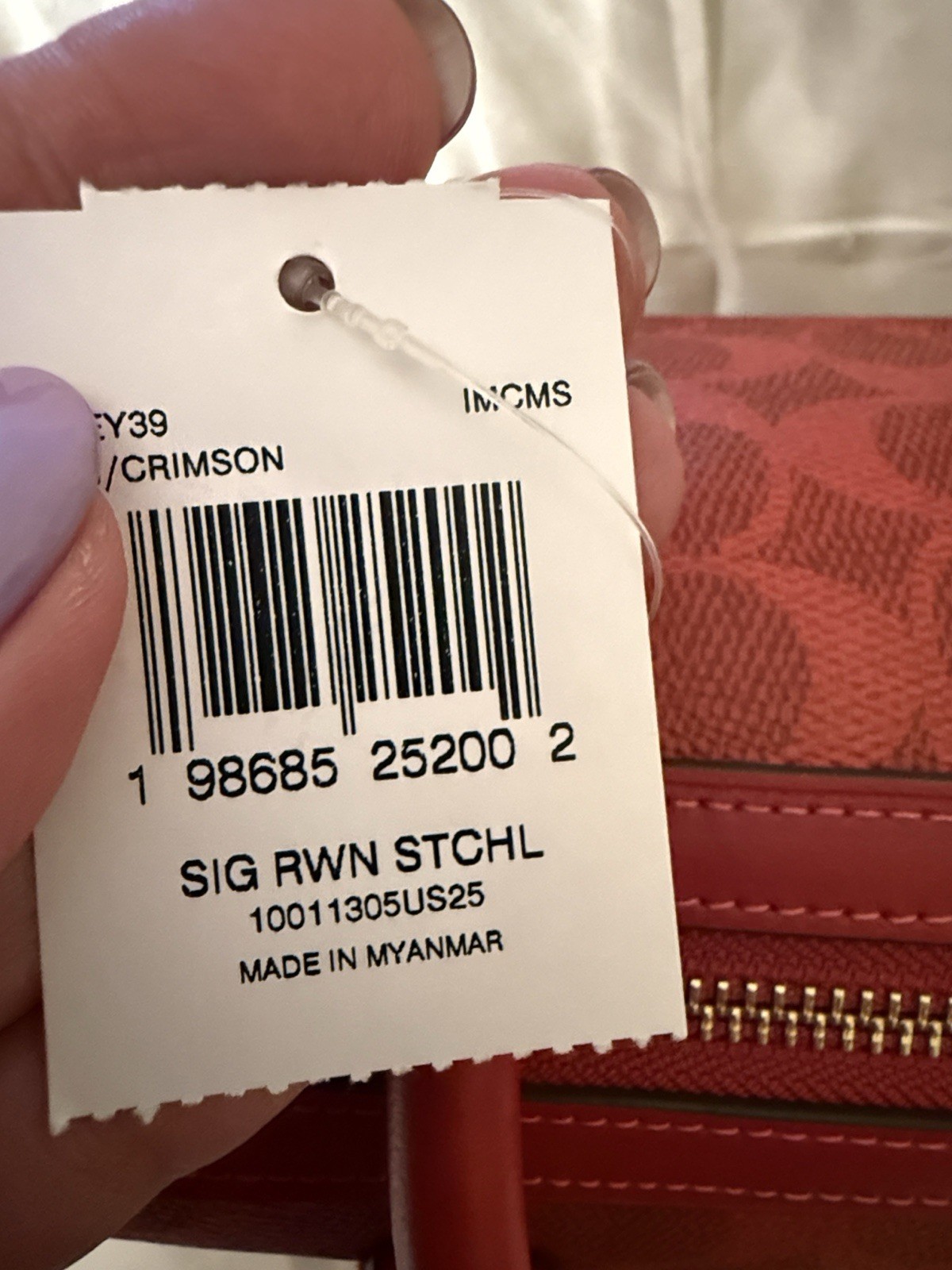 Coach NWT Red Signature C Canvas Medium Rowan Satchel With Gold Hardware