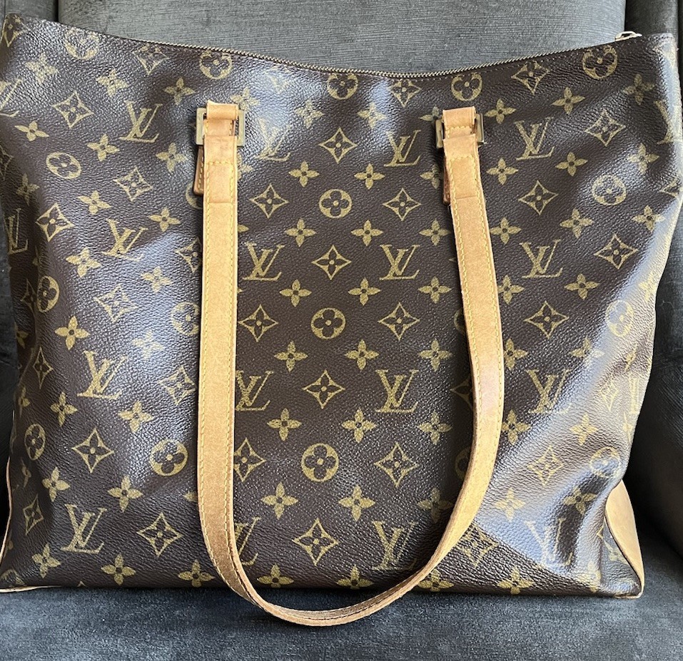 Louis Vuitton Cabas Mezzo Tote Brown Leather
