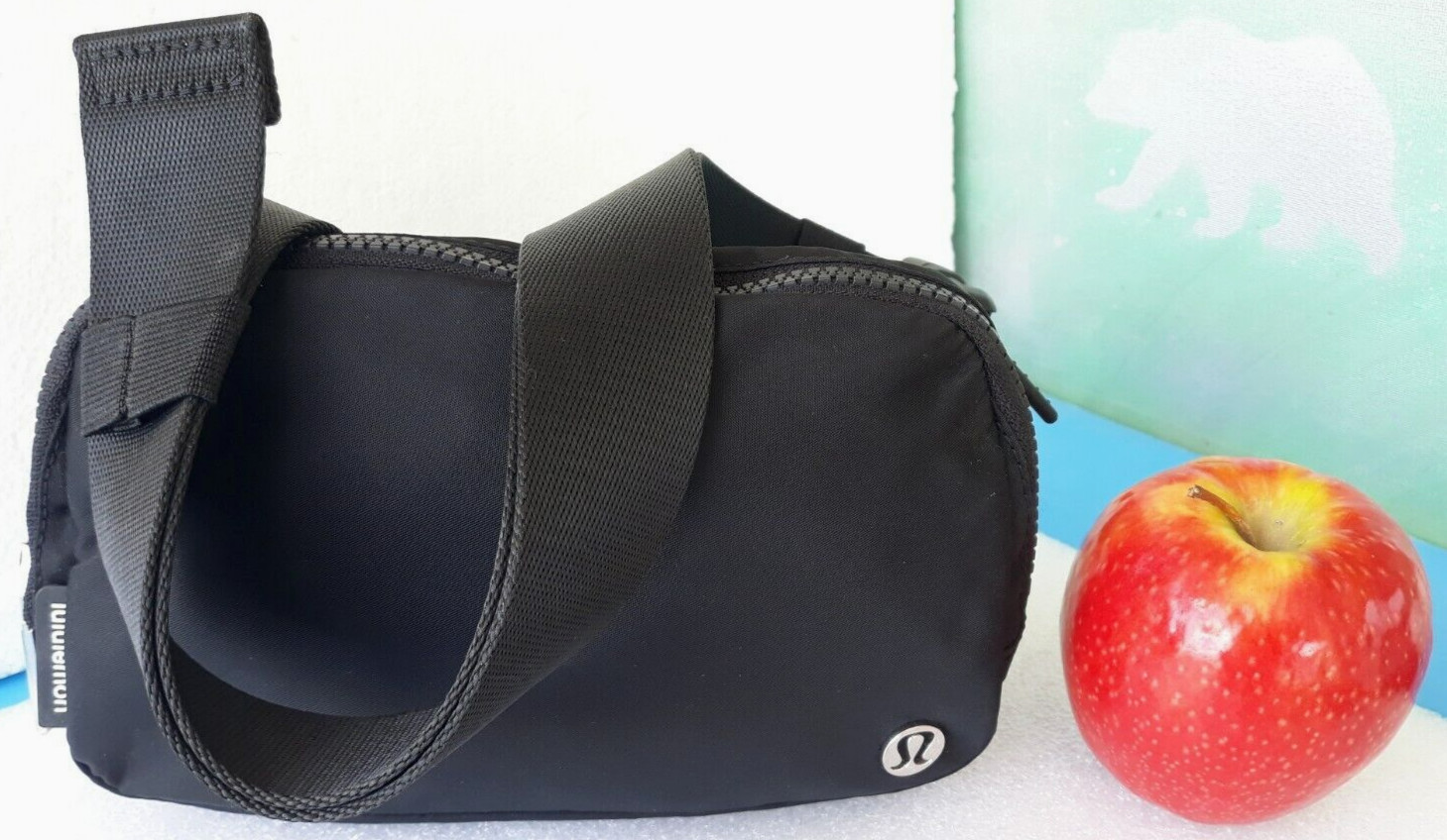 Lululemon ~ Everywhere Belt Bag Fanny Pack Unisex Black Nylon ~ 5″ x 8″ x 1.75″