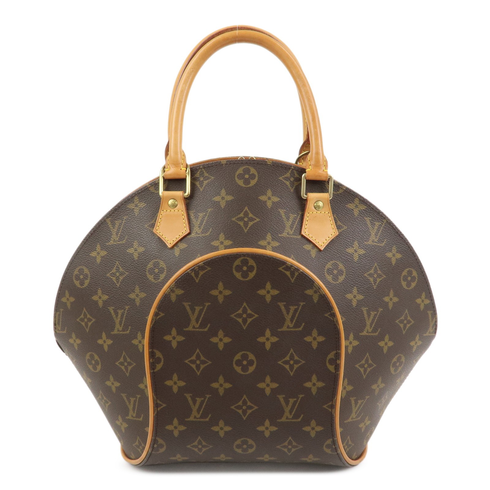 Louis Vuitton Monogram Ellipse MM Hand Bag Brown M51126 Authentic Used F/S