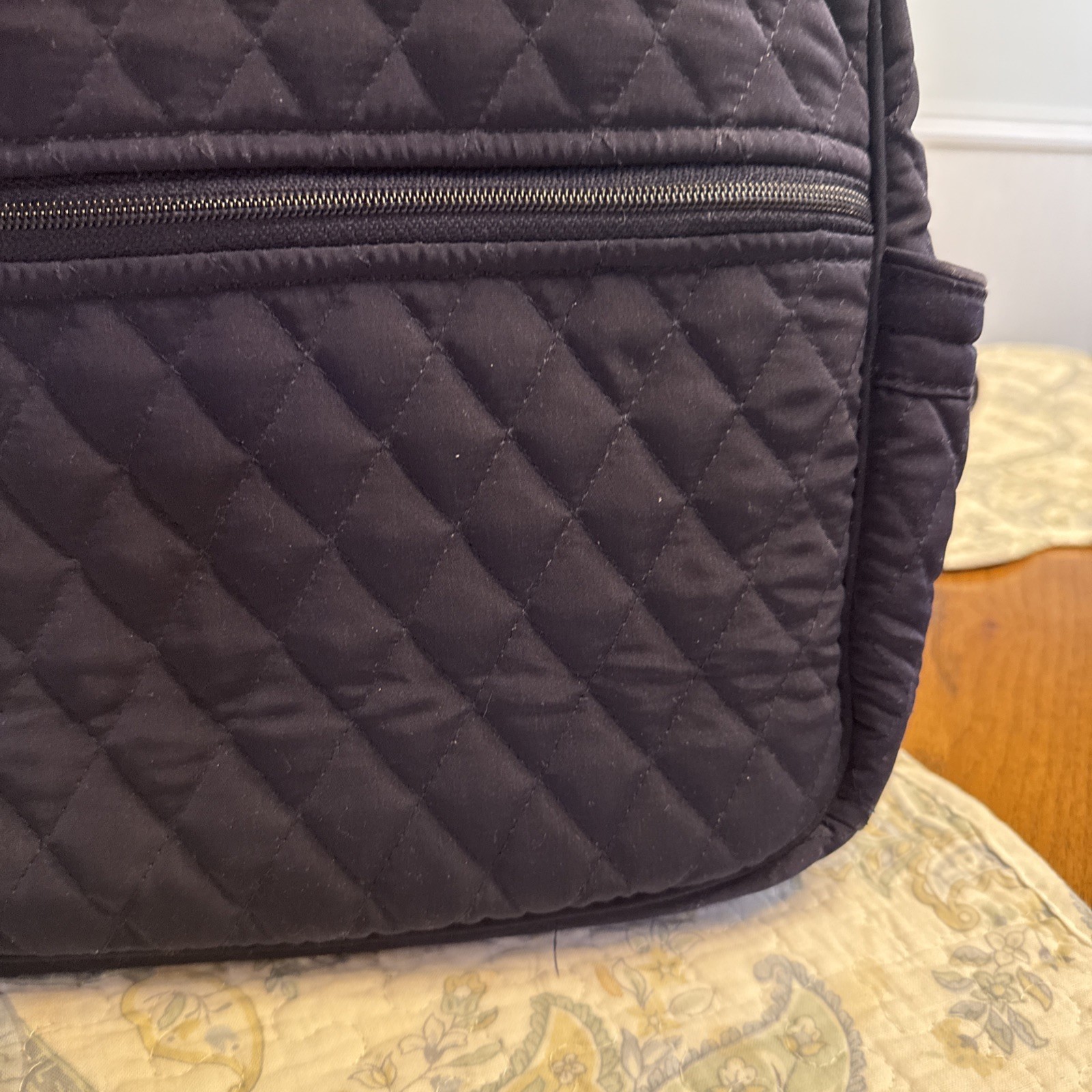 Vera Bradley Large Crossbody Purse In Classic Black Excellent Cond.