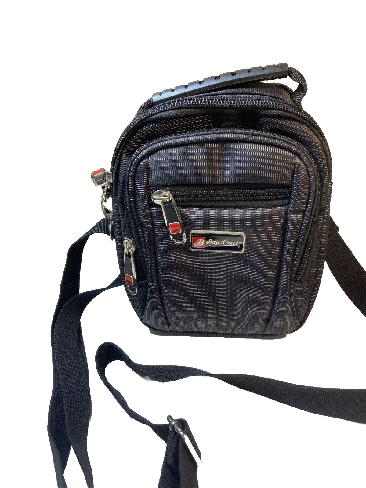 Bag Street Unisex Black Cross Body Shoulder Bag Damen Herren Travel Work Tote