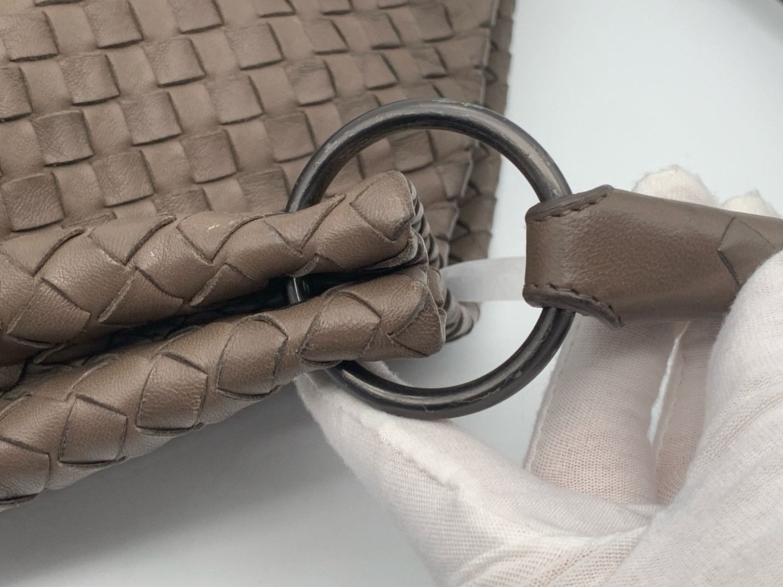 Authentic Bottega Veneta Woven Bucket Bag Intrecciato Leather Bucket Bag Brown