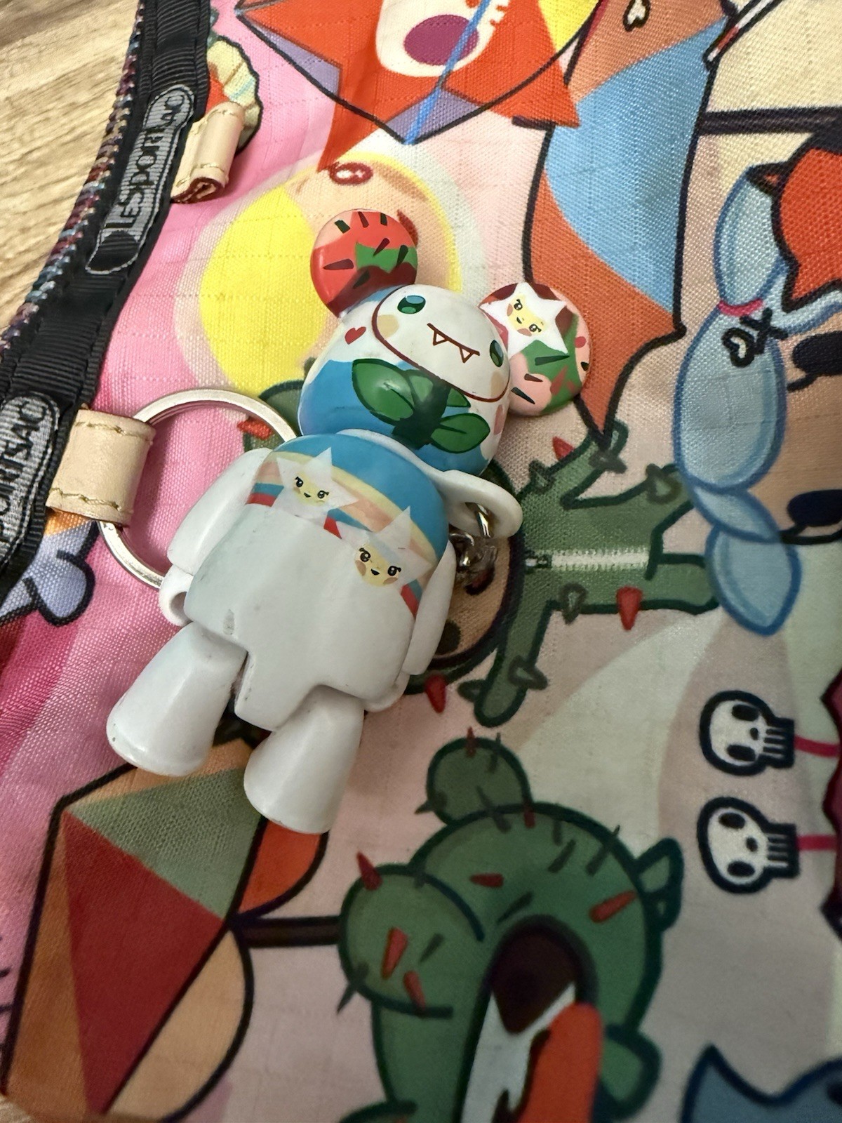 Tokidoki x LeSportsac Spiaggia Small Cleo Crossbody Bag Purse Rare Figure Charm