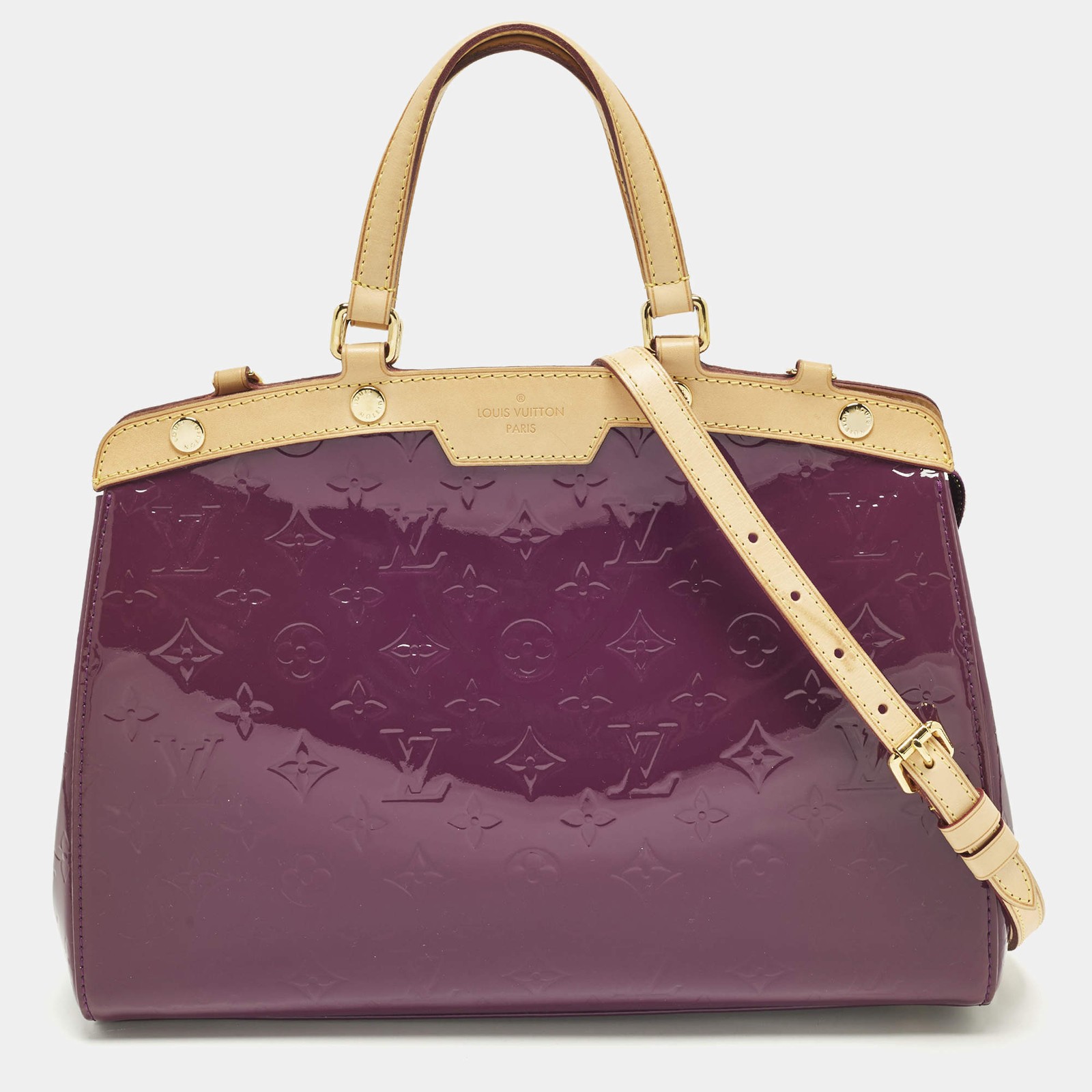 Louis Vuitton Brea MM Amethyste Monogram Vernis Bag