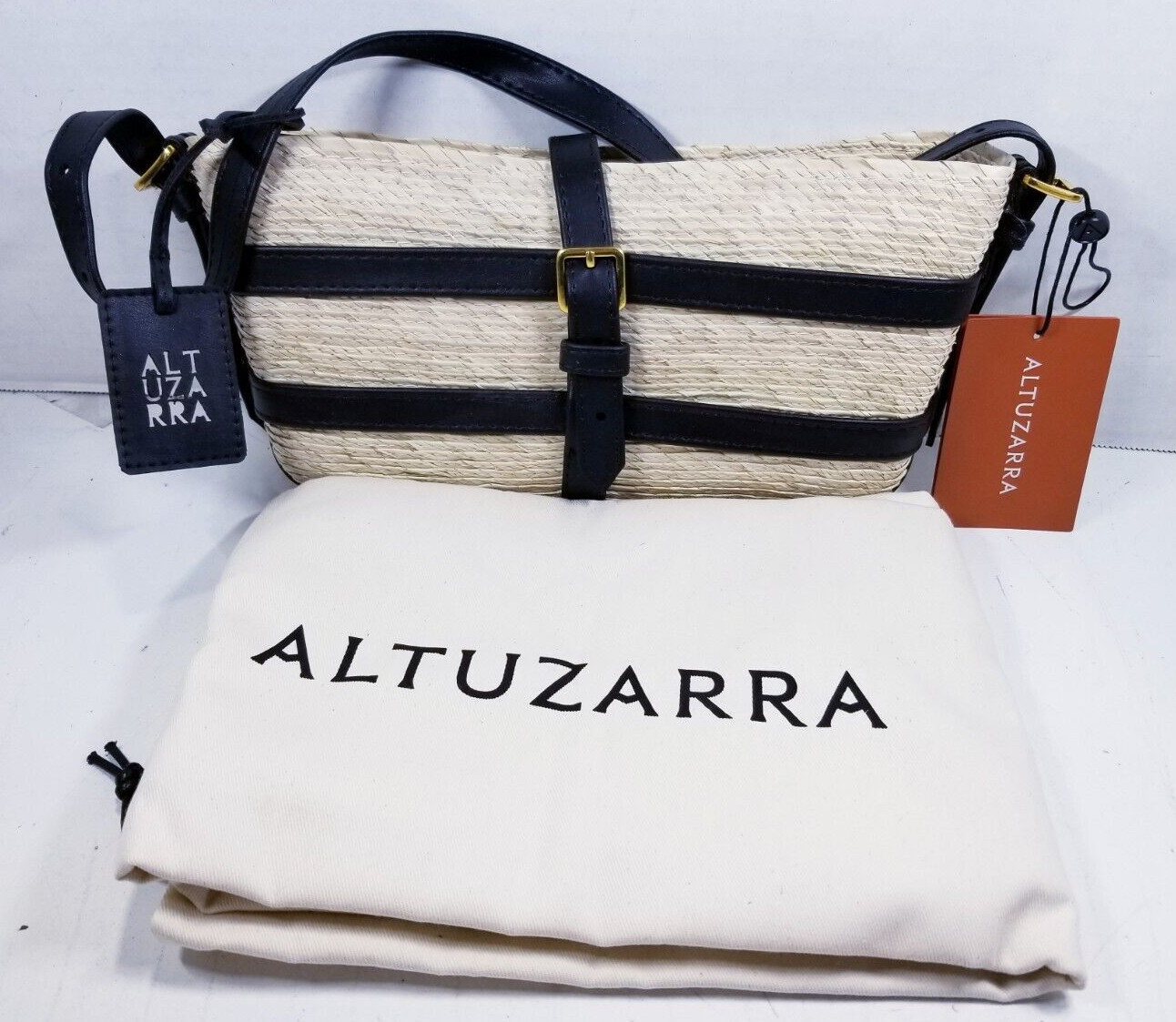 Altuzarra Watermill Shoulder Bag – Natural/Black