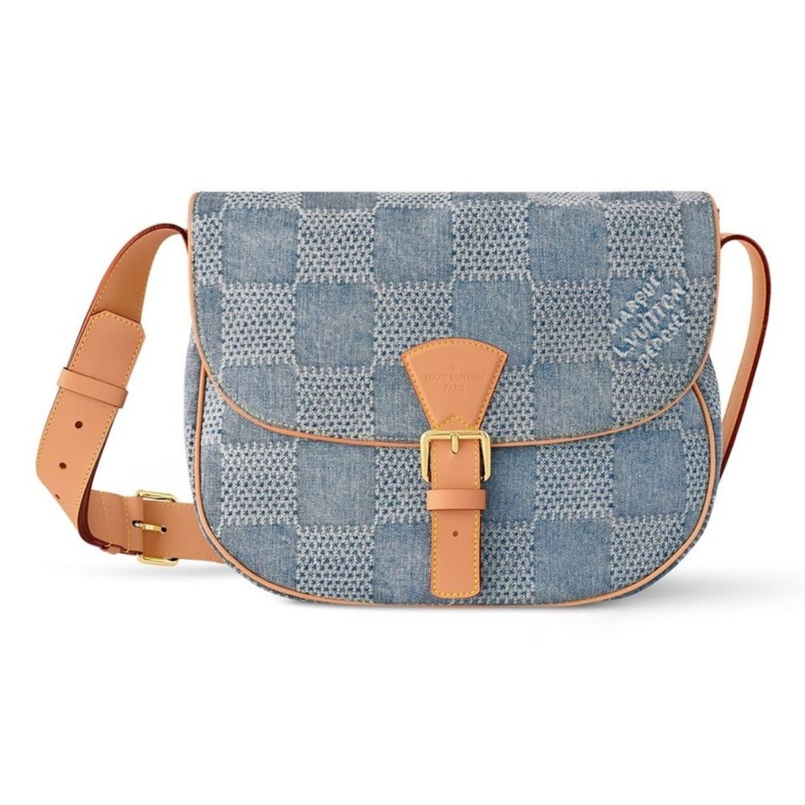 NEW 💙🩵 Louis Vuitton Damier 3D Montsouris Messenger MM Denim – Limited Edition