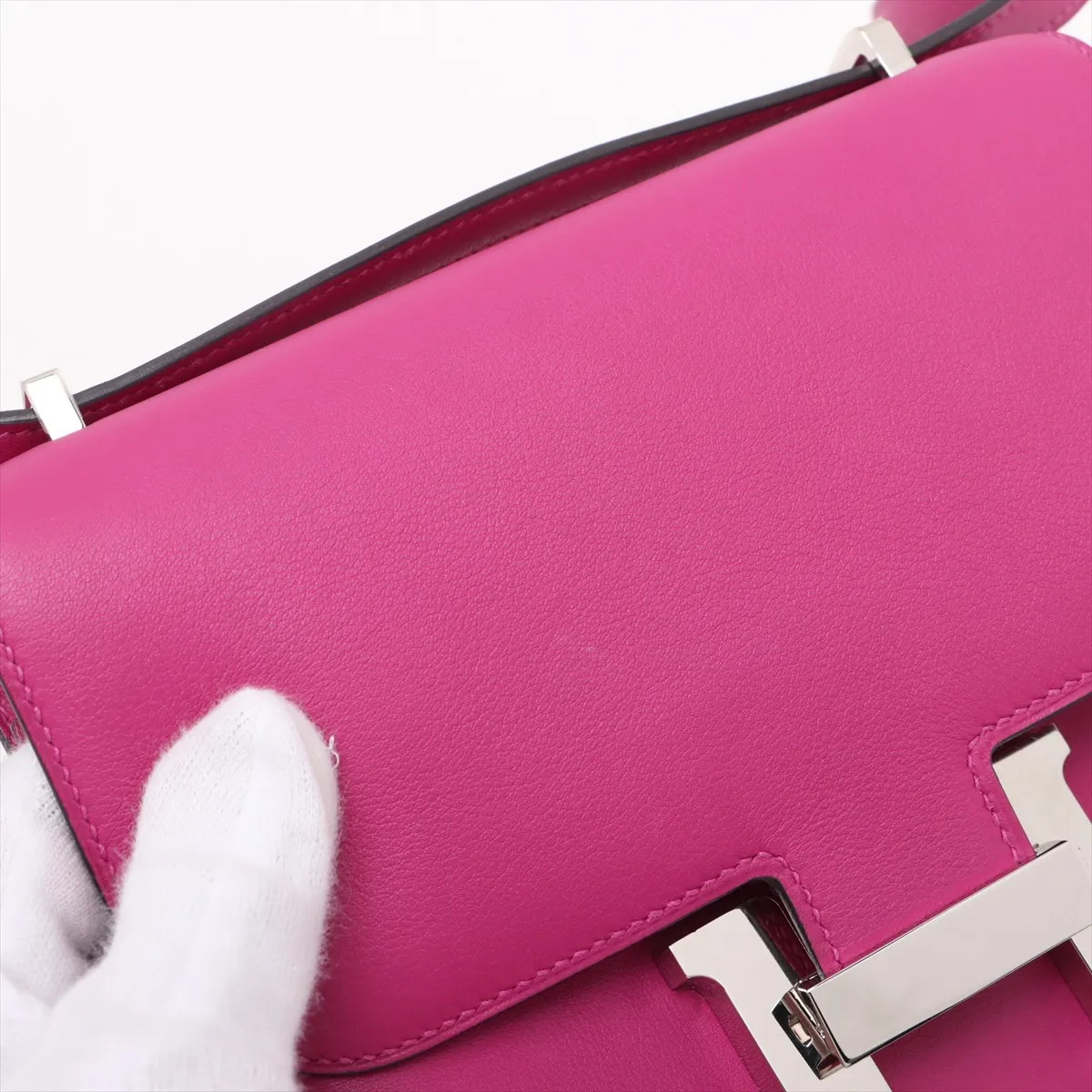 Hermès Constance 3 Mini 18 Veau Swift Rose Purple Silver Metal Fittings A:2017