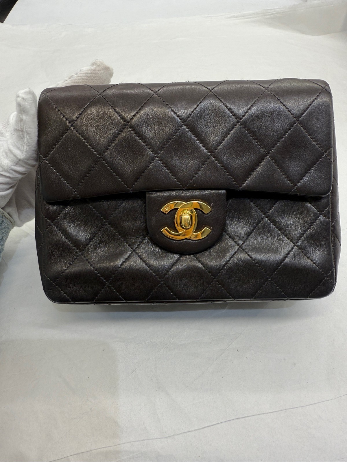 Chanel Caviar Black Leather Classic Chain Flap Crossbody Shoulder Bag