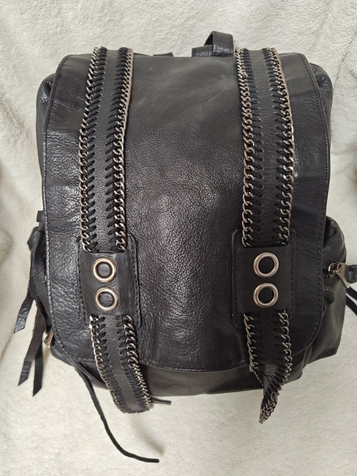 Joelle Hawkens leather back pack