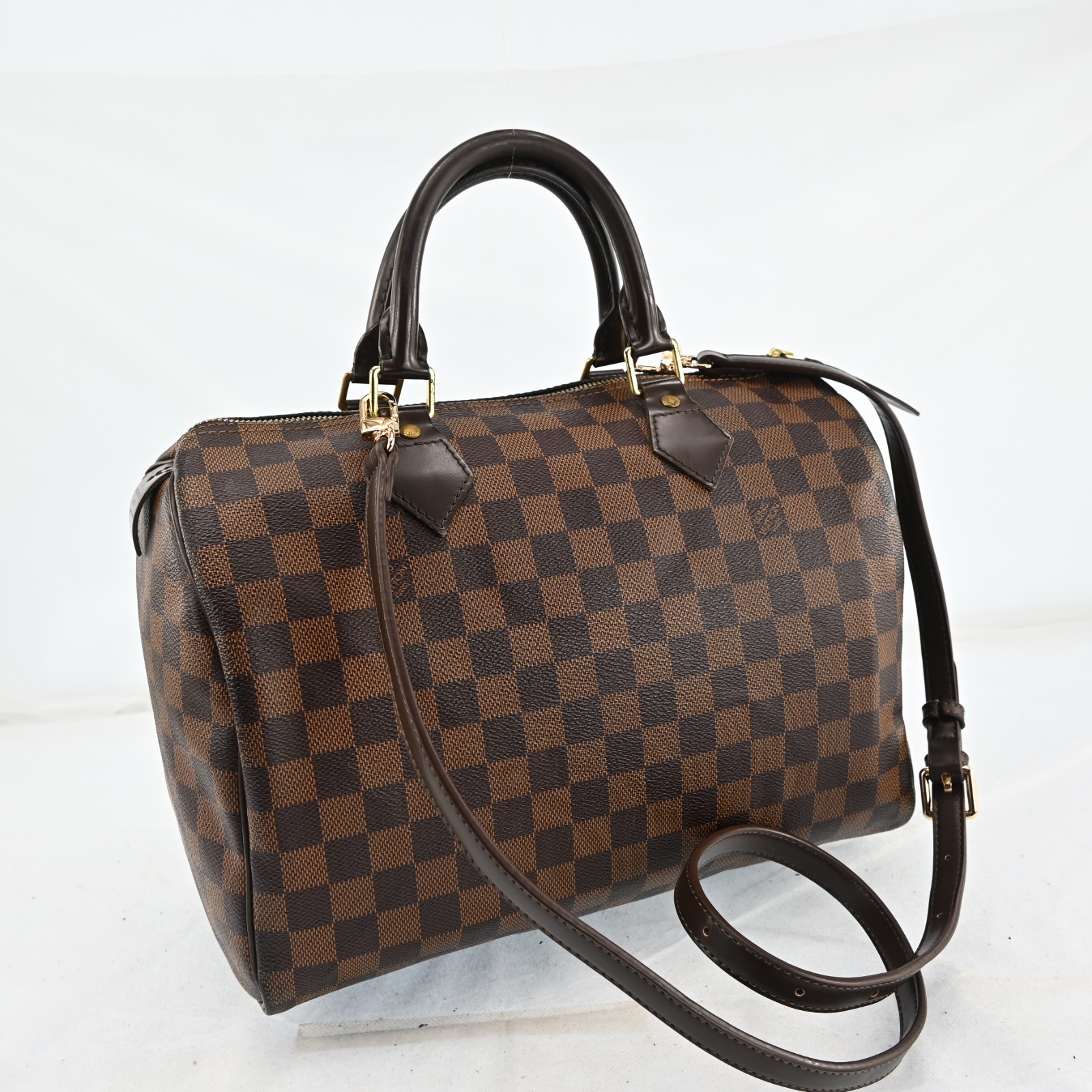 LOUIS VUITTON Damier Ebene Speedy 30 Hand Bag LV C1875OC803